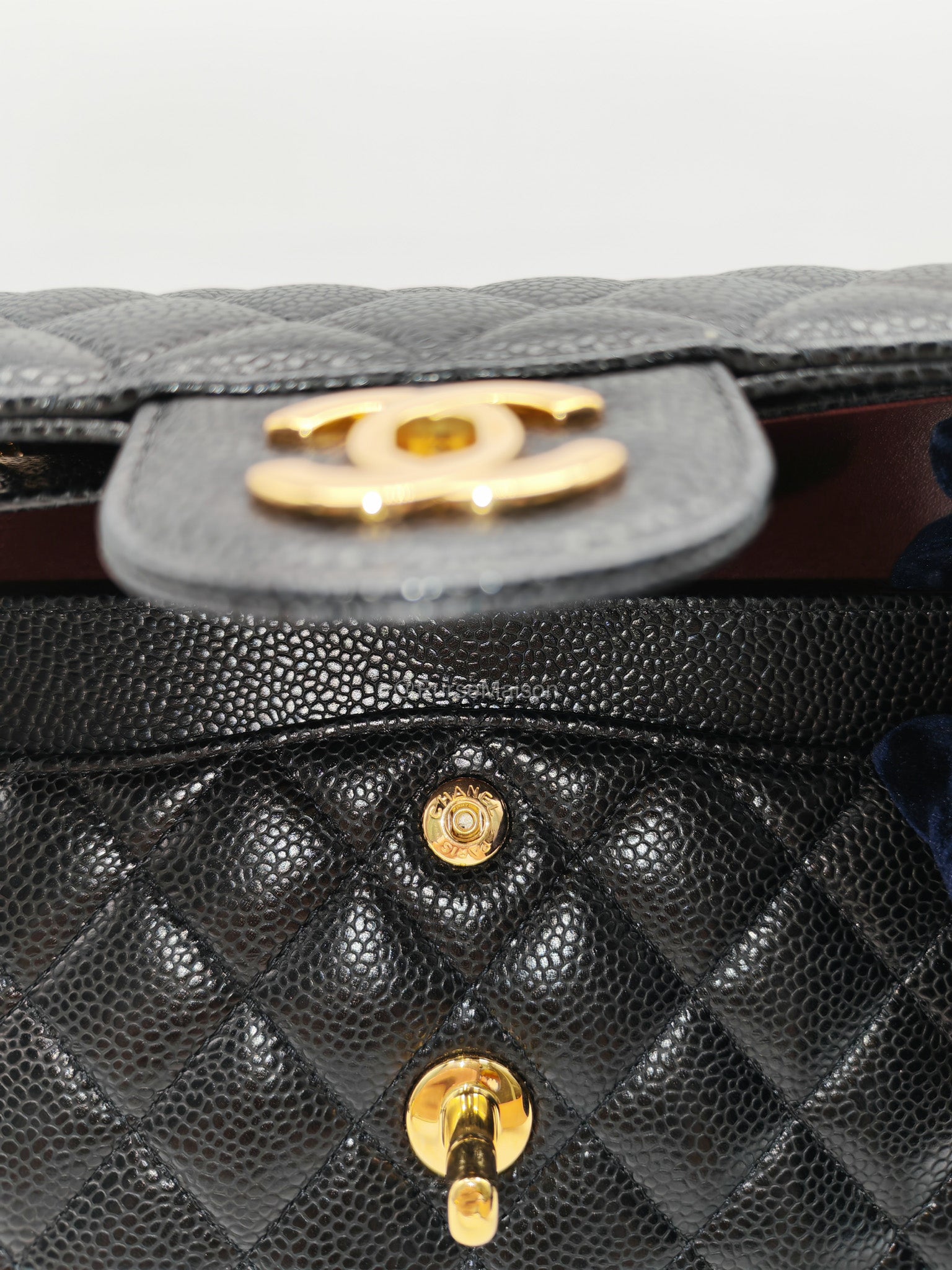 Chanel Classic Double Flap Small in Black Caviar Leather Gold Hardware (Series 31) | Purse Maison Luxury Bags Shop