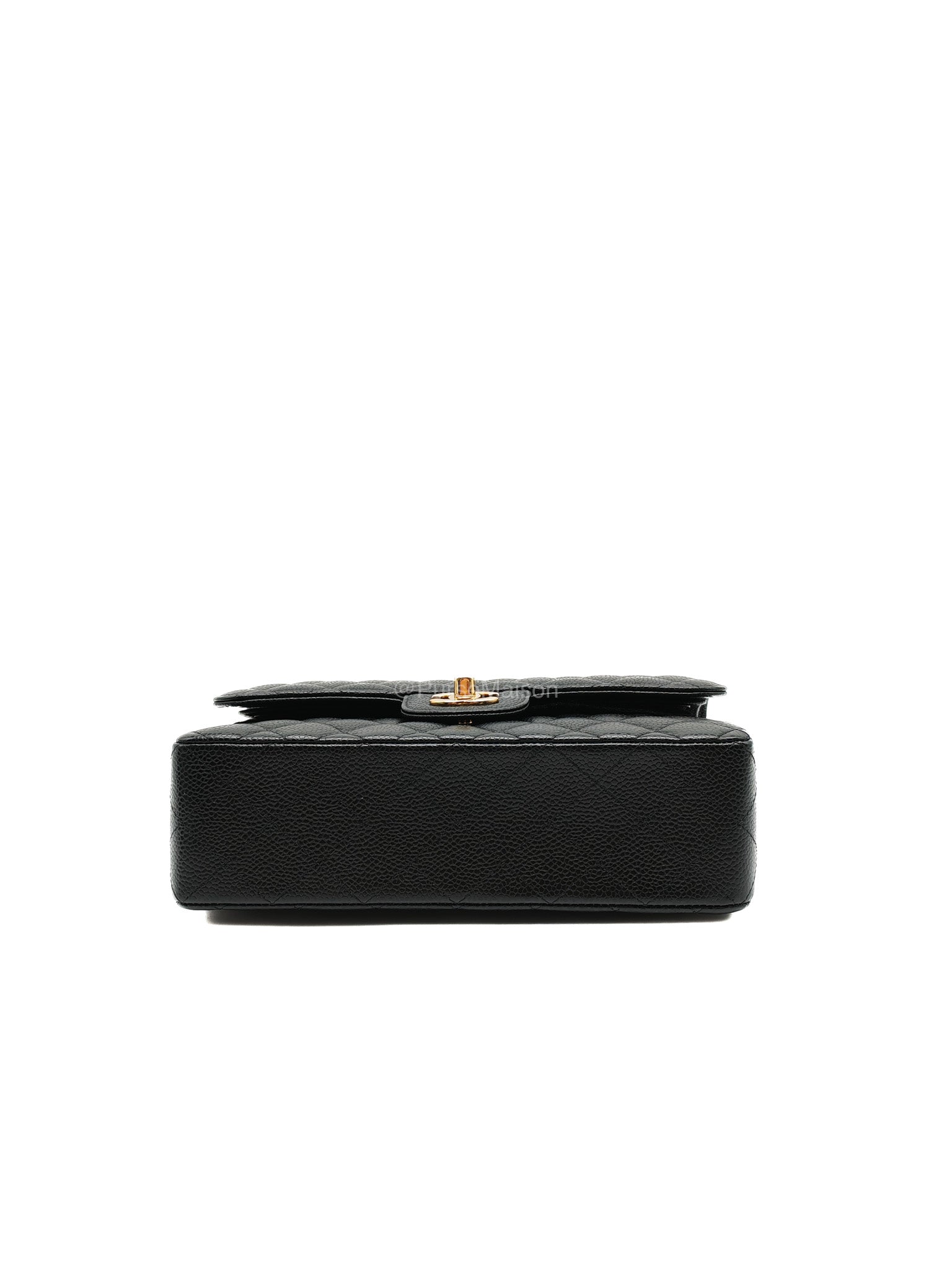 Chanel Classic Double Flap Small in Black Caviar Leather Gold Hardware (Series 31) | Purse Maison Luxury Bags Shop