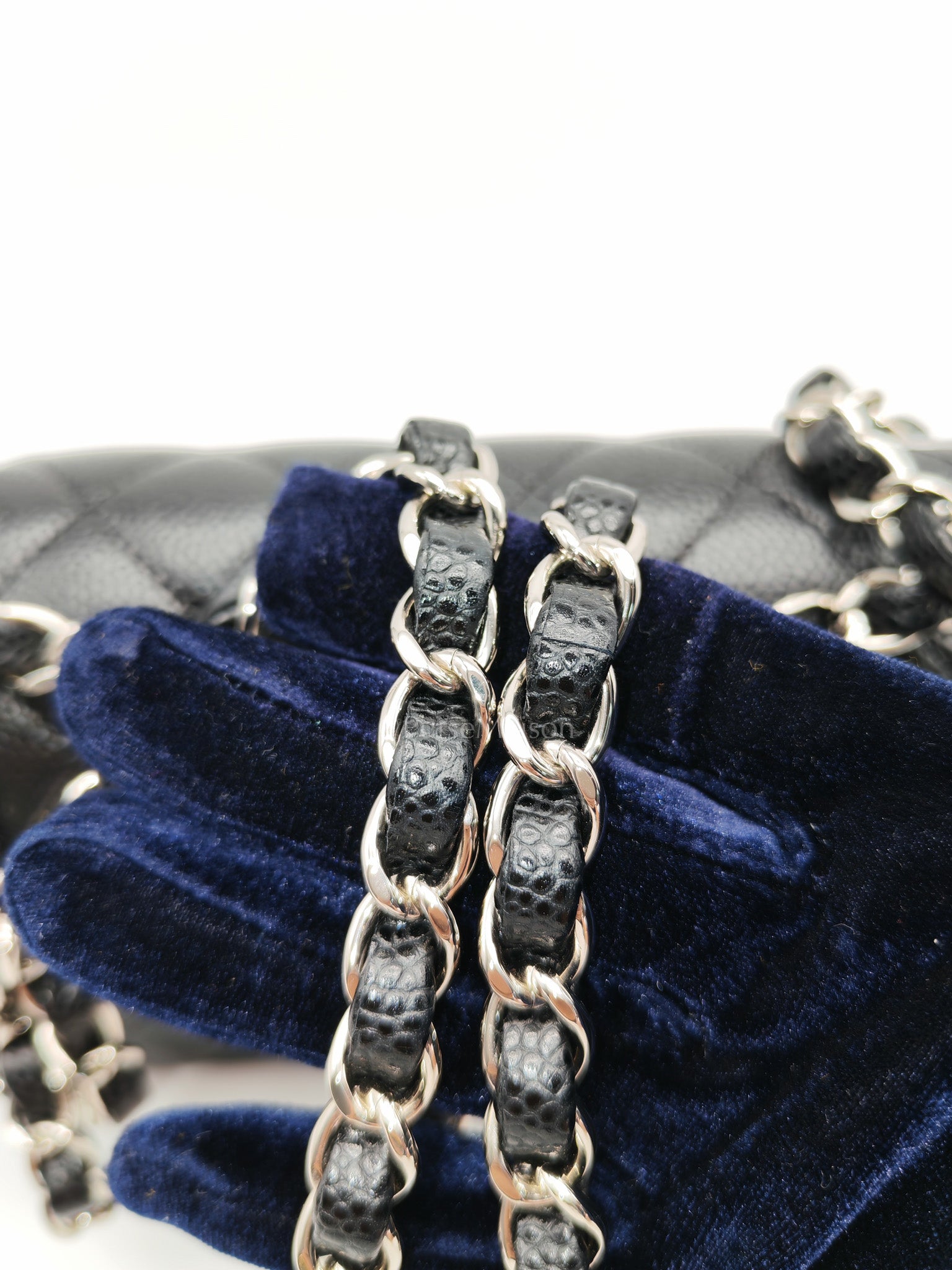 Chanel Classic Double Flap Small in Black Quilted Caviar Leather and Silver Hardware Series 29 | Purse Maison Luxury Bags Shop