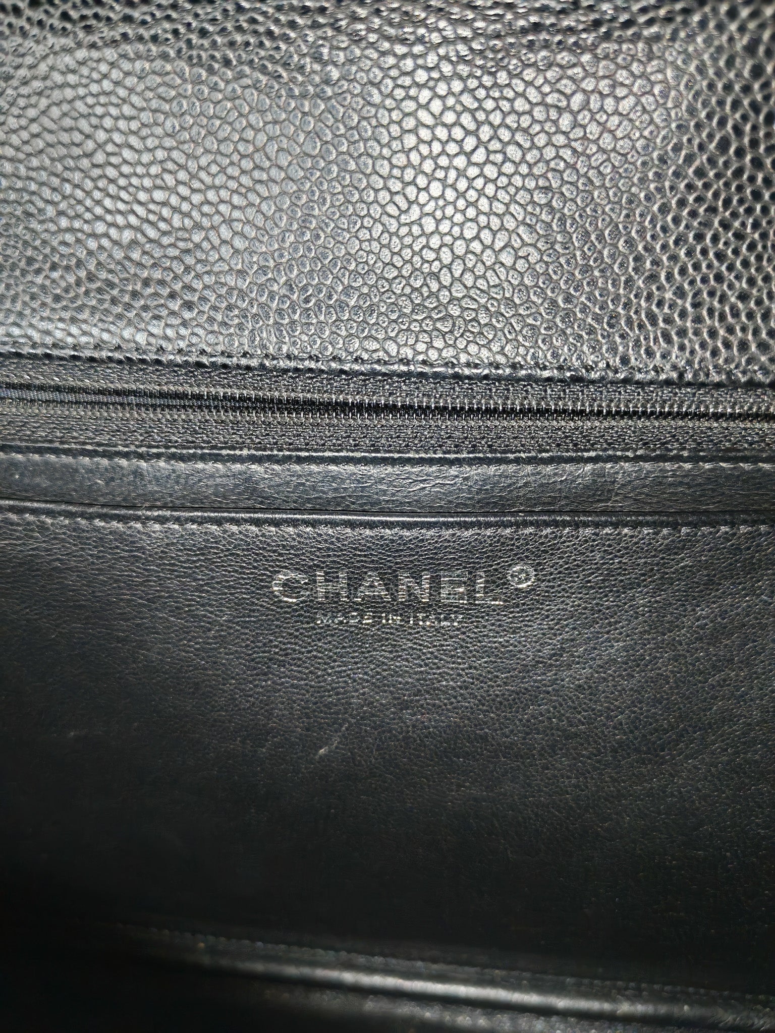Chanel Classic Double Flap Jumbo in Black Quilted Caviar Leather & Palladium Hardware Series 13 | Purse Maison Luxury Bags Shop