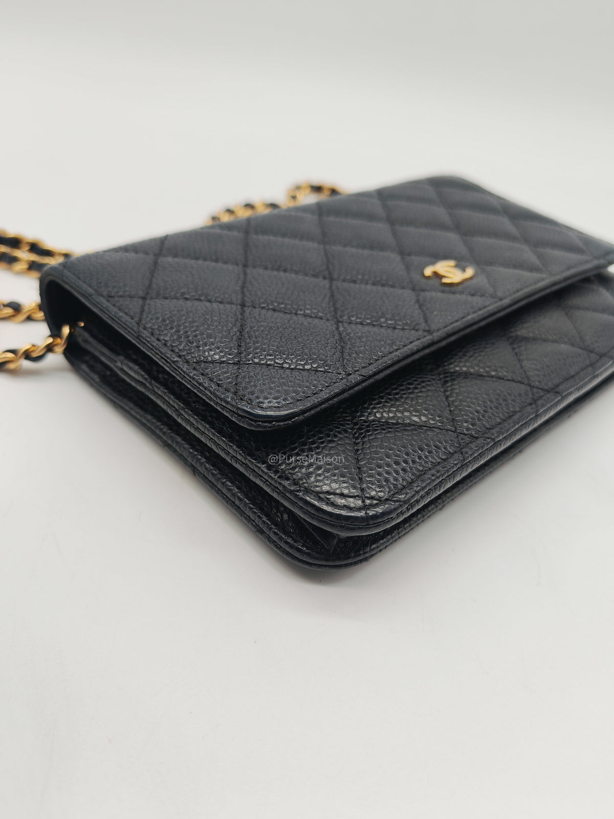 Chanel Classic Wallet on Chain in Black Caviar Leather and Gold Hardware Series 29 | Purse Maison Luxury Bags Shop