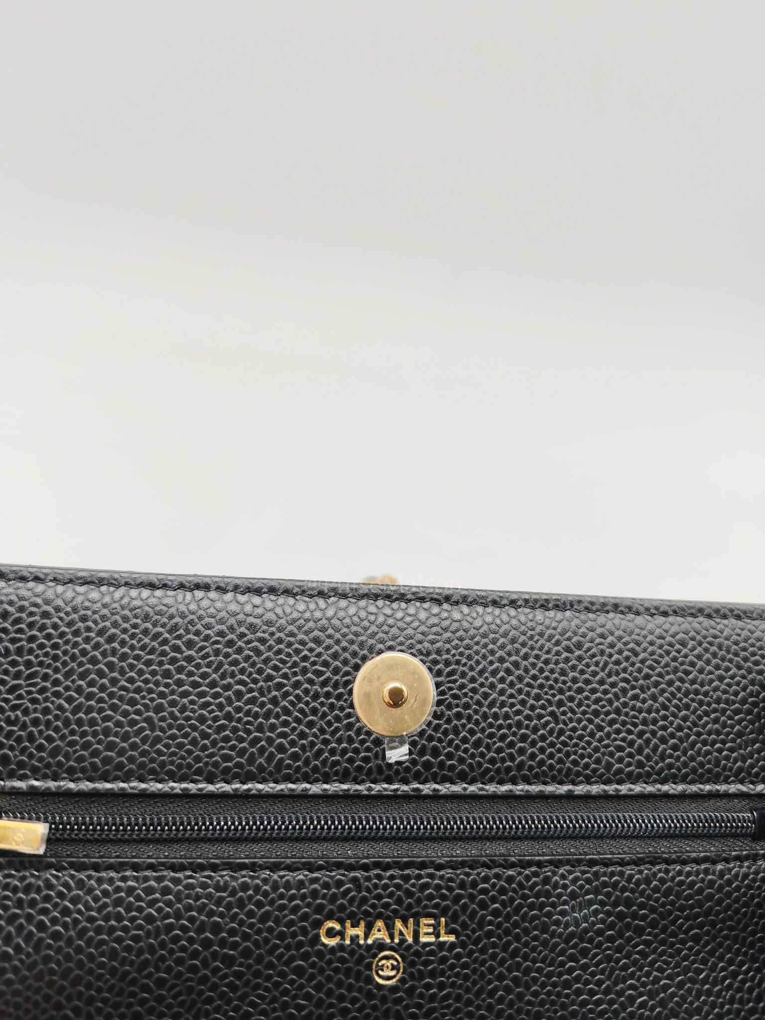 Chanel Classic Wallet On Chain in Black Quilted Caviar Leather & Gold Hardware Microchip | Purse Maison Luxury Bags Shop