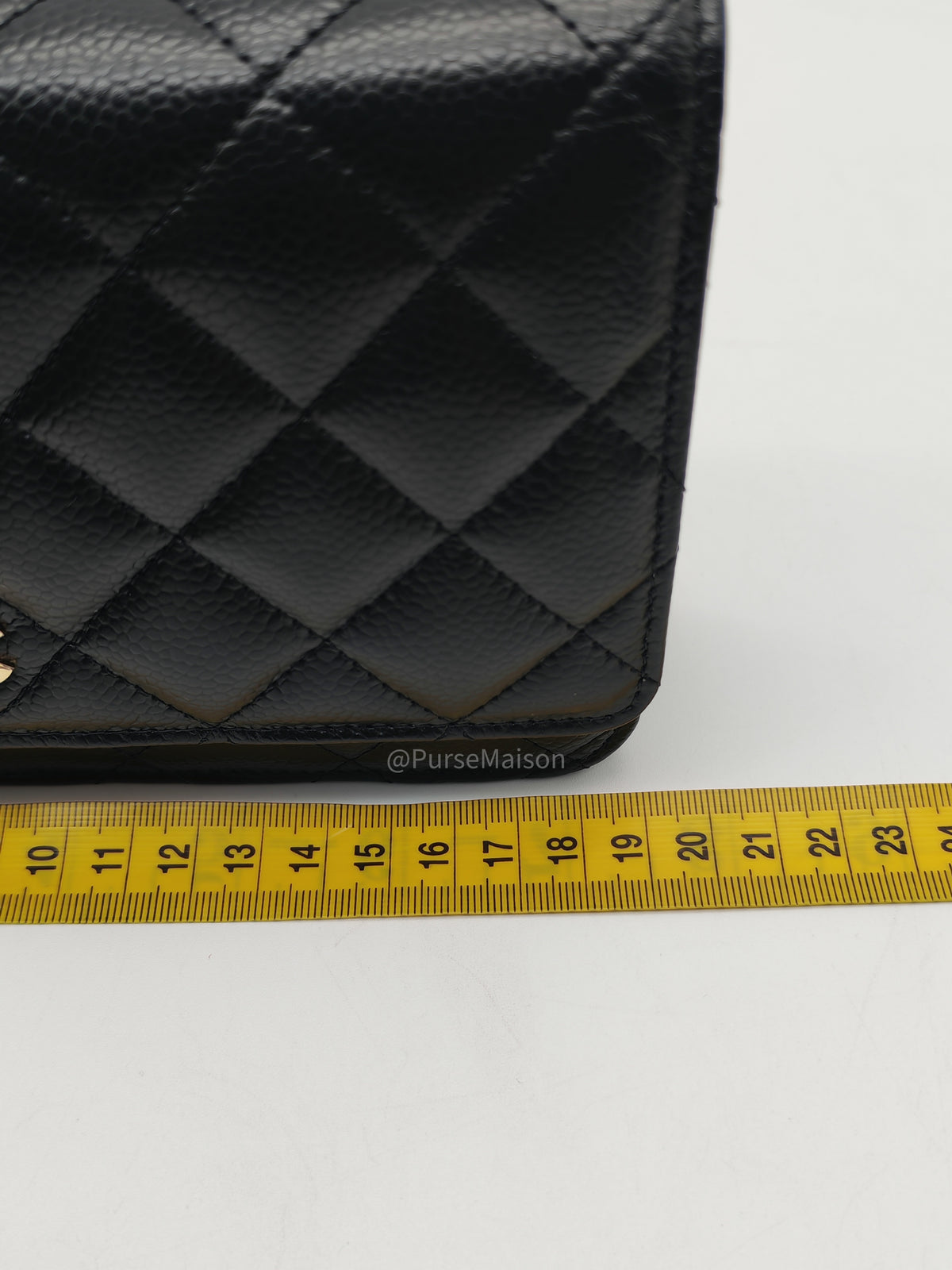 Chanel Classic Wallet on Chain (WOC) Black Caviar Leather Gold Hardware Microchip (EU****3L) | Purse Maison Luxury Bags Shop