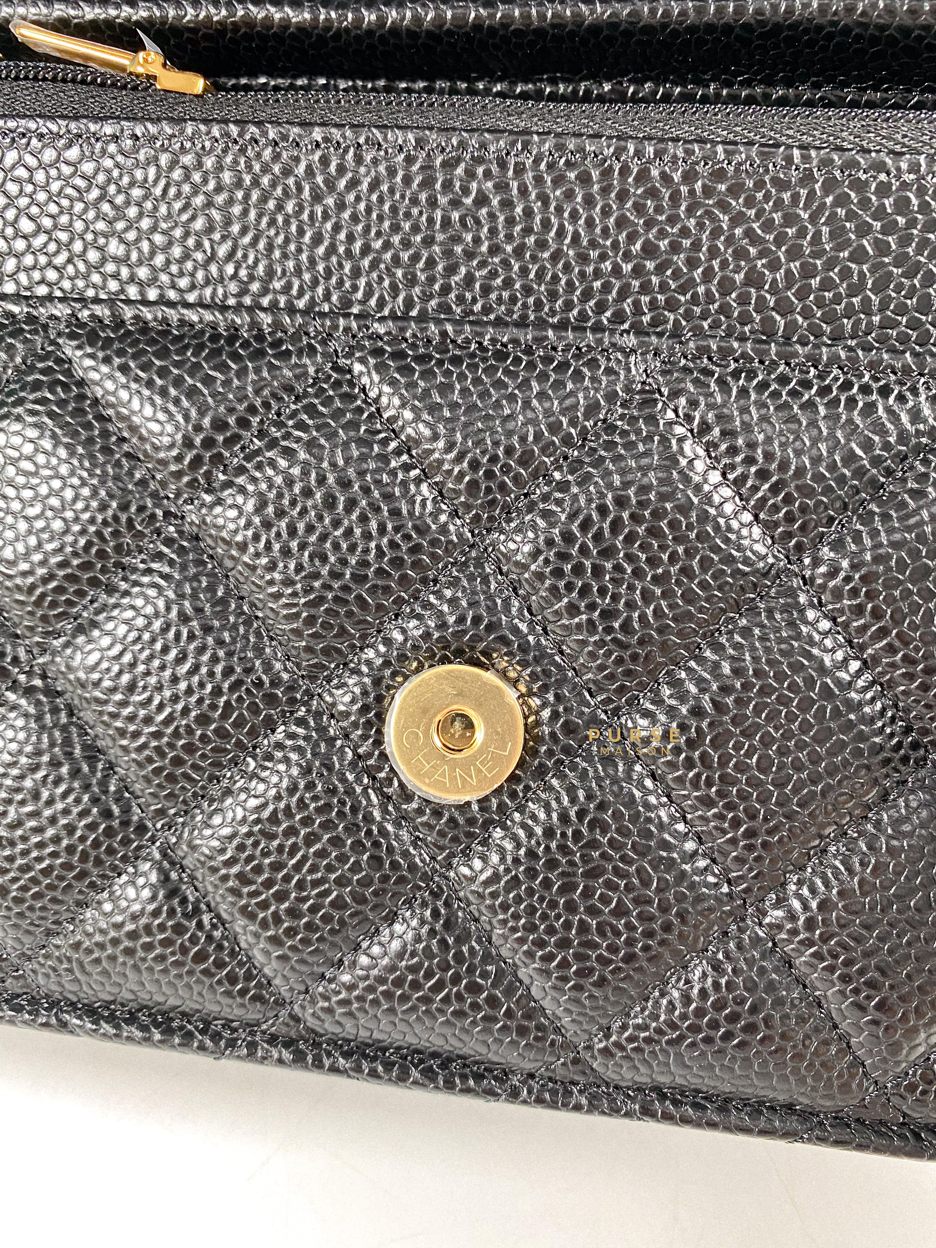 Brand New! Chanel Mini O Case. Caviar GHW. Microchip. Full set with  receipt. *Comes with third party chain to wear as crossbody., Luxury, Bags  & Wallets on Carousell