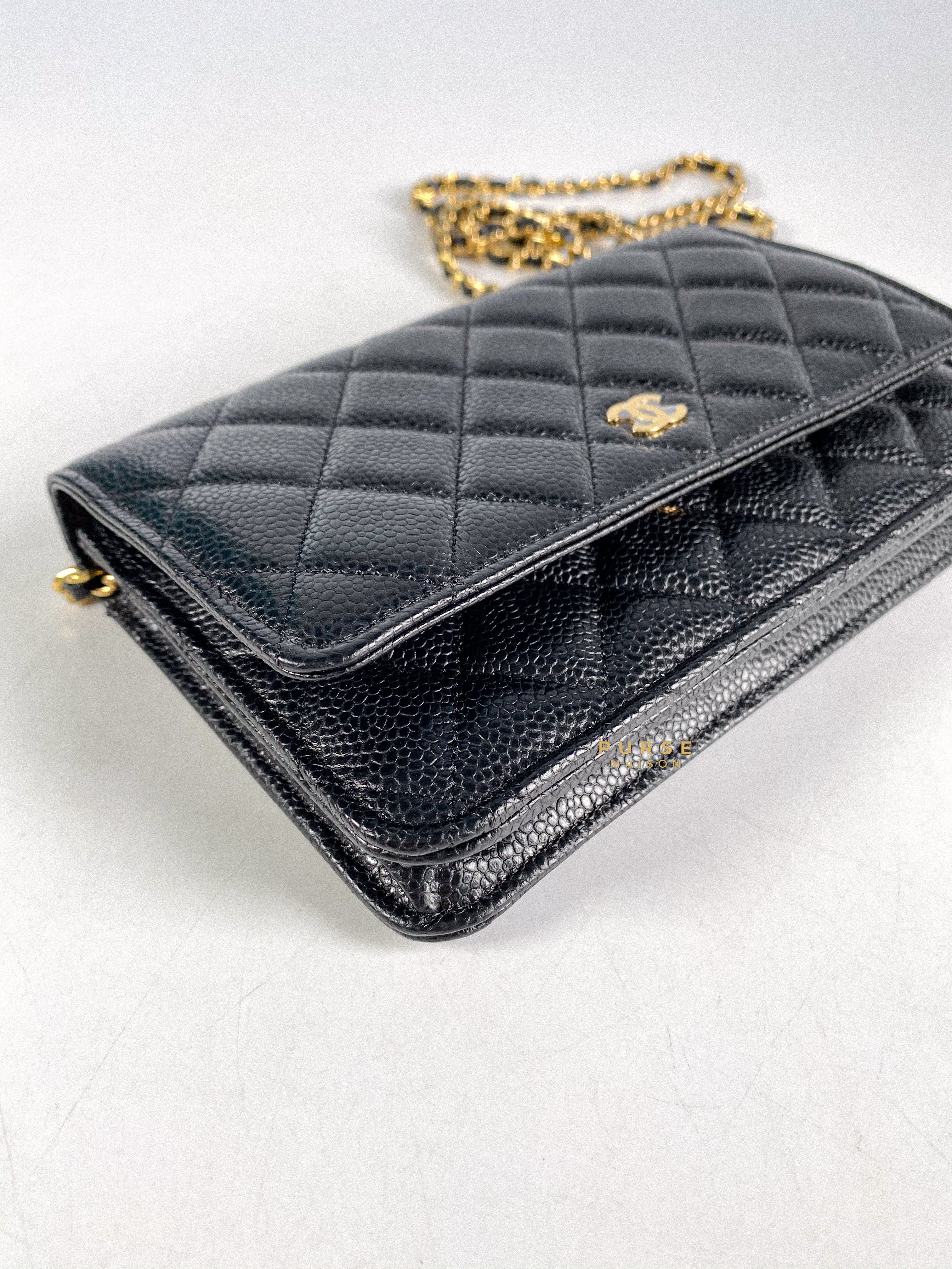 Chanel Wallet on Chain WOC Brown Caviar Gold Hardware – Madison Avenue  Couture