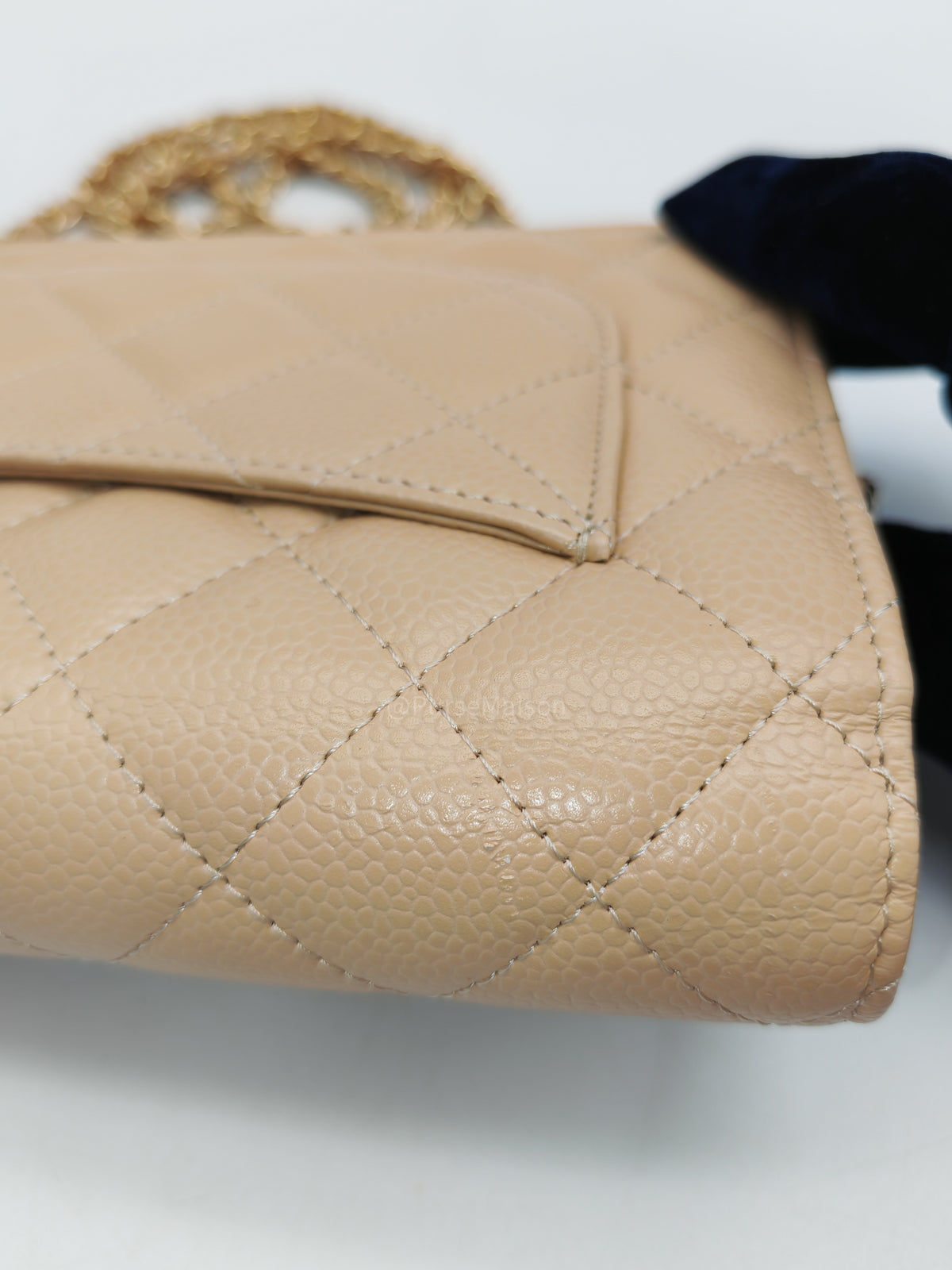 Chanel Classic Wallet On Chain (WOC) in Beige Clair Caviar Leather and Gold Hardware Microchip) | Purse Maison Luxury Bags Shop