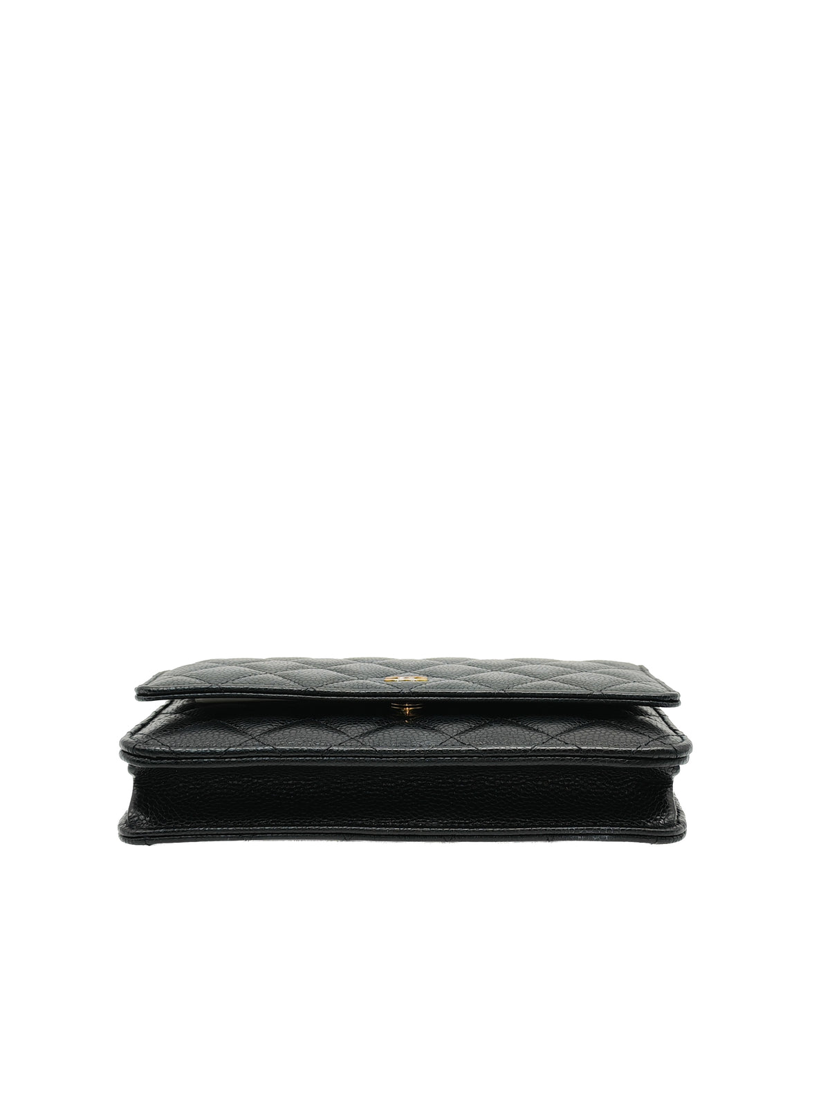 Chanel Classic Wallet On Chain (WOC) in Black Caviar Leather and Gold Hardware Microchip (P3****N8) | Purse Maison Luxury Bags Shop