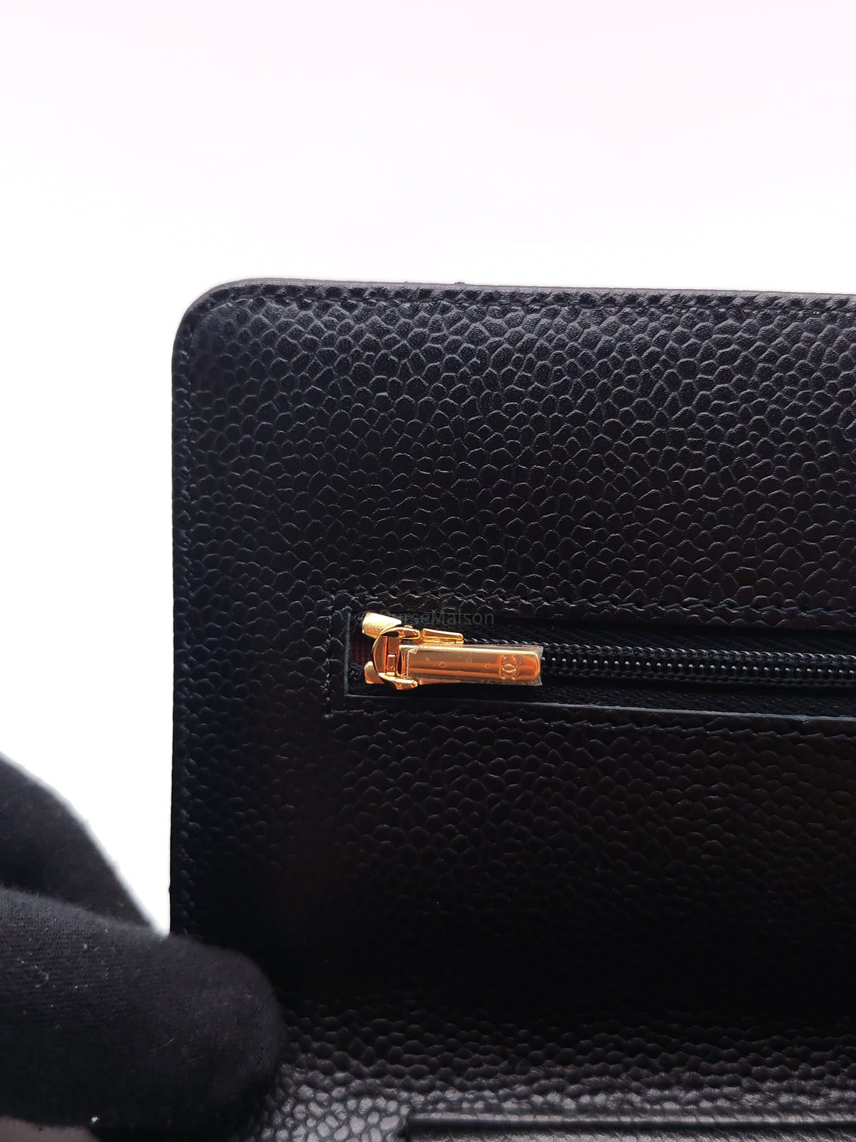 Chanel Classic Wallet on Chain (WOC) in Black Caviar Leather and Gold Hardware Microchip | Purse Maison Luxury Bags Shop