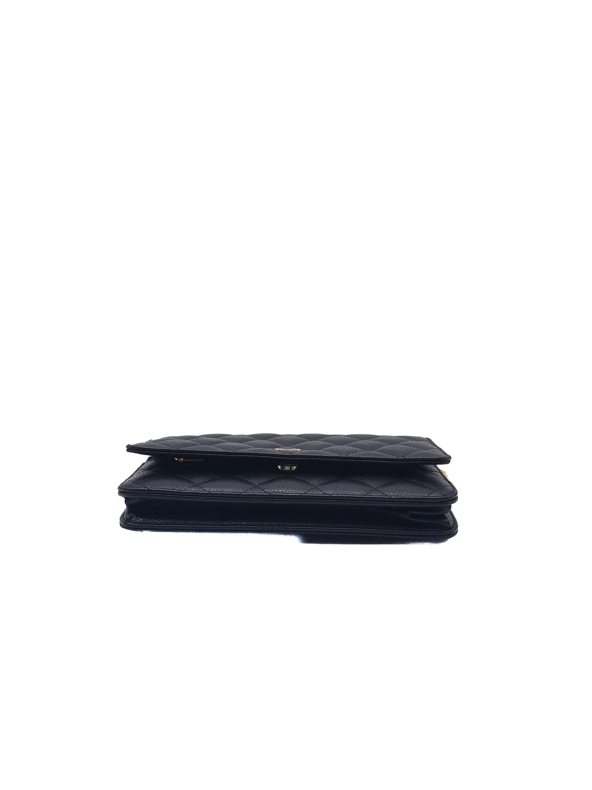 Chanel Classic Wallet on Chain (WOC) in Black Caviar Leather and Gold Hardware Microchip | Purse Maison Luxury Bags Shop