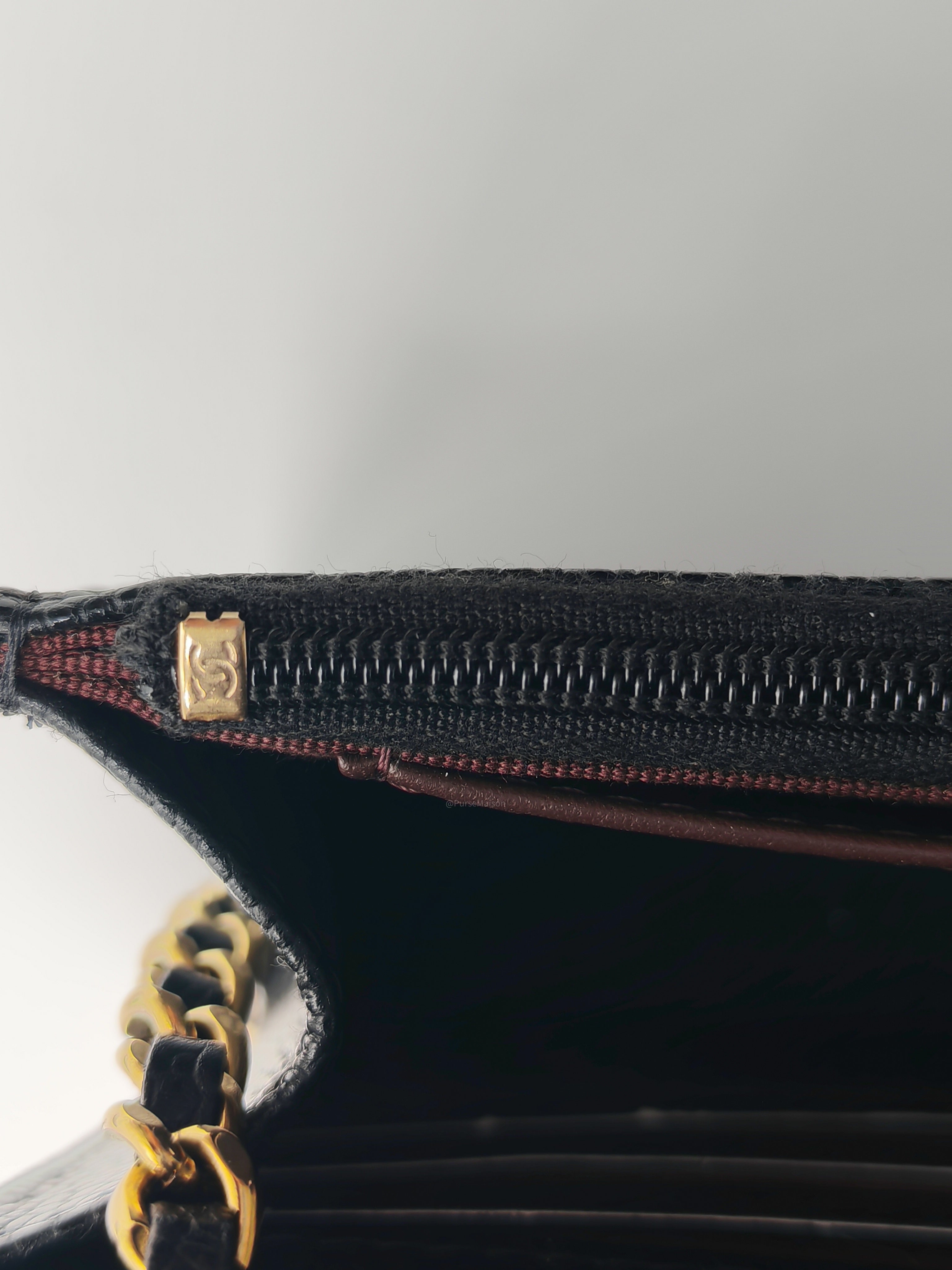 Chanel Classic Wallet on Chain (WOC) in Black Caviar Leather Gold Hardware Microchip (L6****54) | Purse Maison Luxury Bags Shop