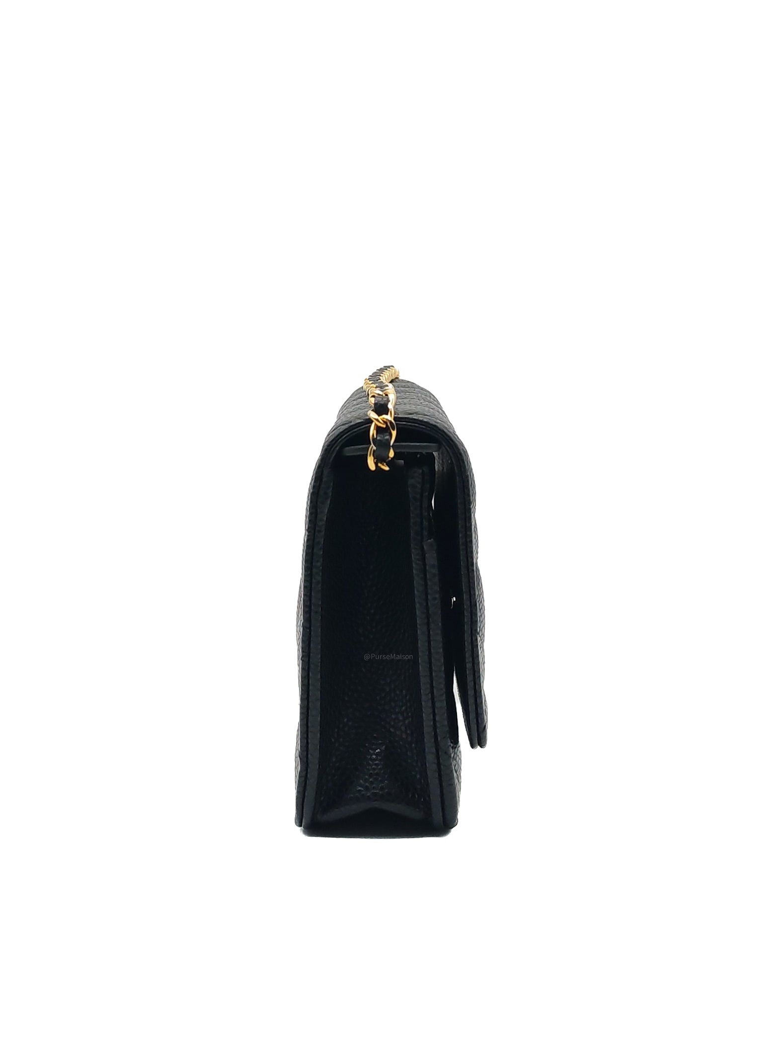 Chanel Classic Wallet on Chain (WOC) in Black Caviar Leather Gold Hardware Microchip (L6****54) | Purse Maison Luxury Bags Shop