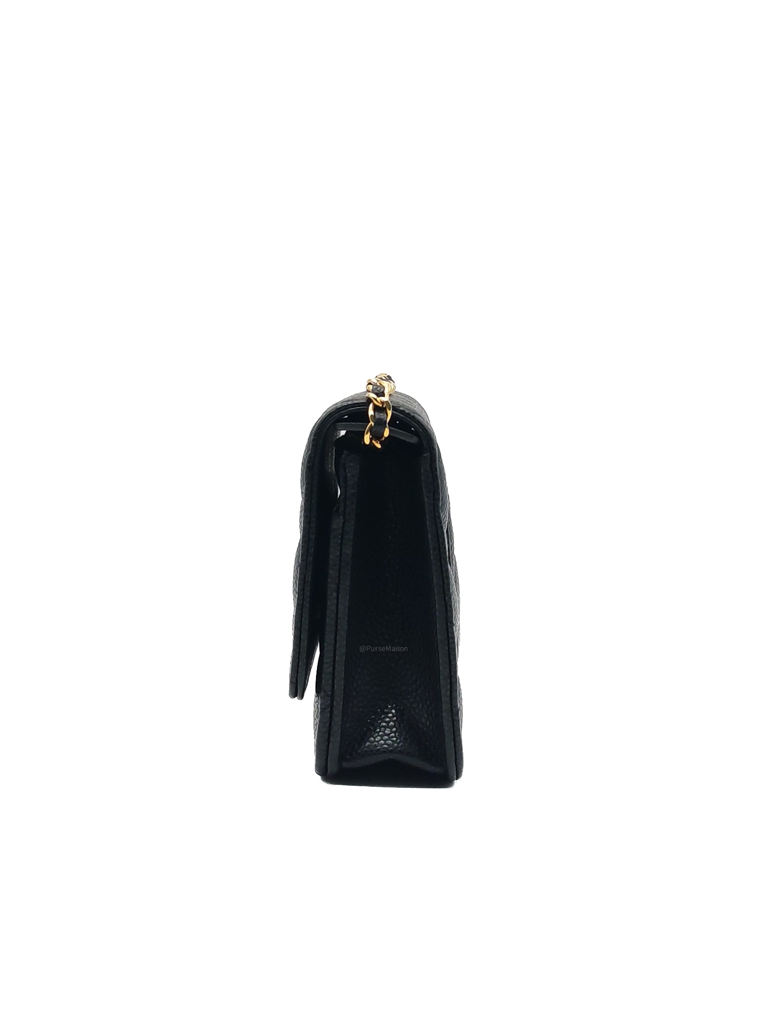 Chanel Classic Wallet on Chain (WOC) in Black Caviar Leather Gold Hardware Microchip (L6****54) | Purse Maison Luxury Bags Shop