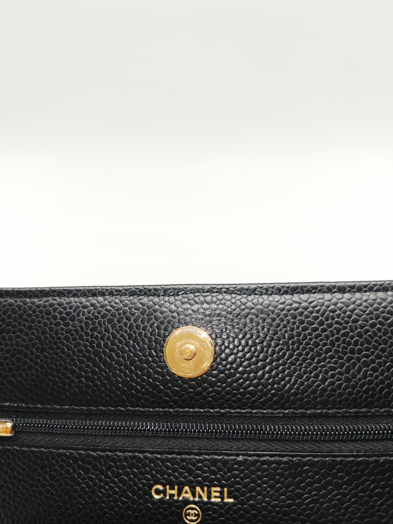 Chanel Classic Wallet on Chain (WOC) in Black Caviar Leather Gold Hardware (Microchip) | Purse Maison Luxury Bags Shop