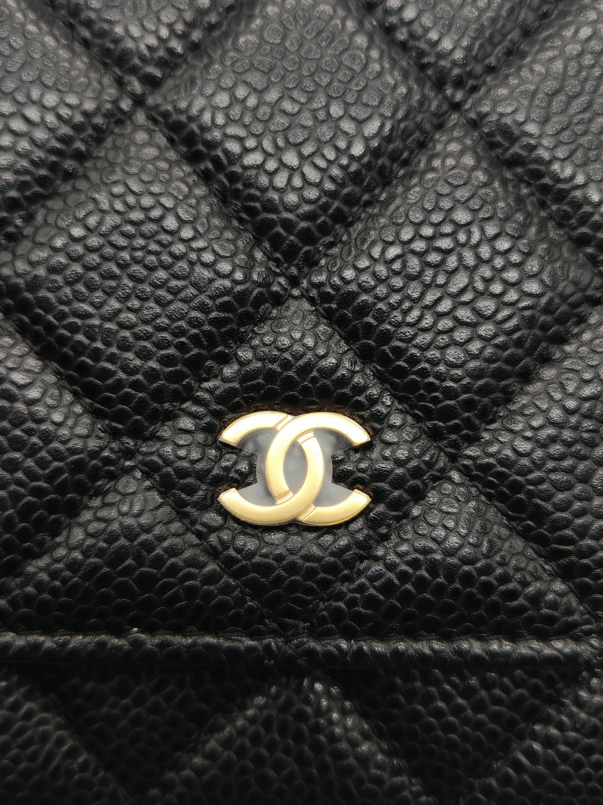Chanel Classic Wallet on Chain (WOC) in Black Caviar Leather Gold Hardware Microchip (X1***CC) | Purse Maison Luxury Bags Shop