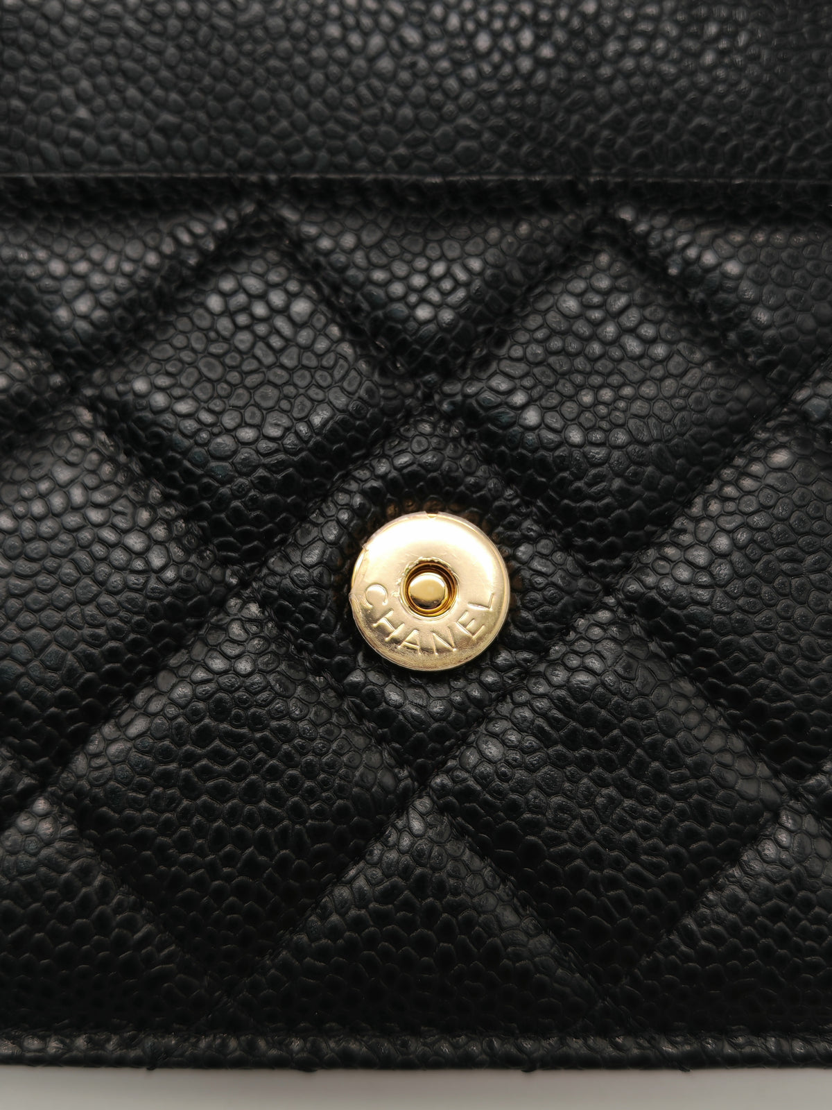 Chanel Classic Wallet on Chain (WOC) in Black Caviar Leather in Gold Hardware Microchip (HK****3L) | Purse Maison Luxury Bags Shop
