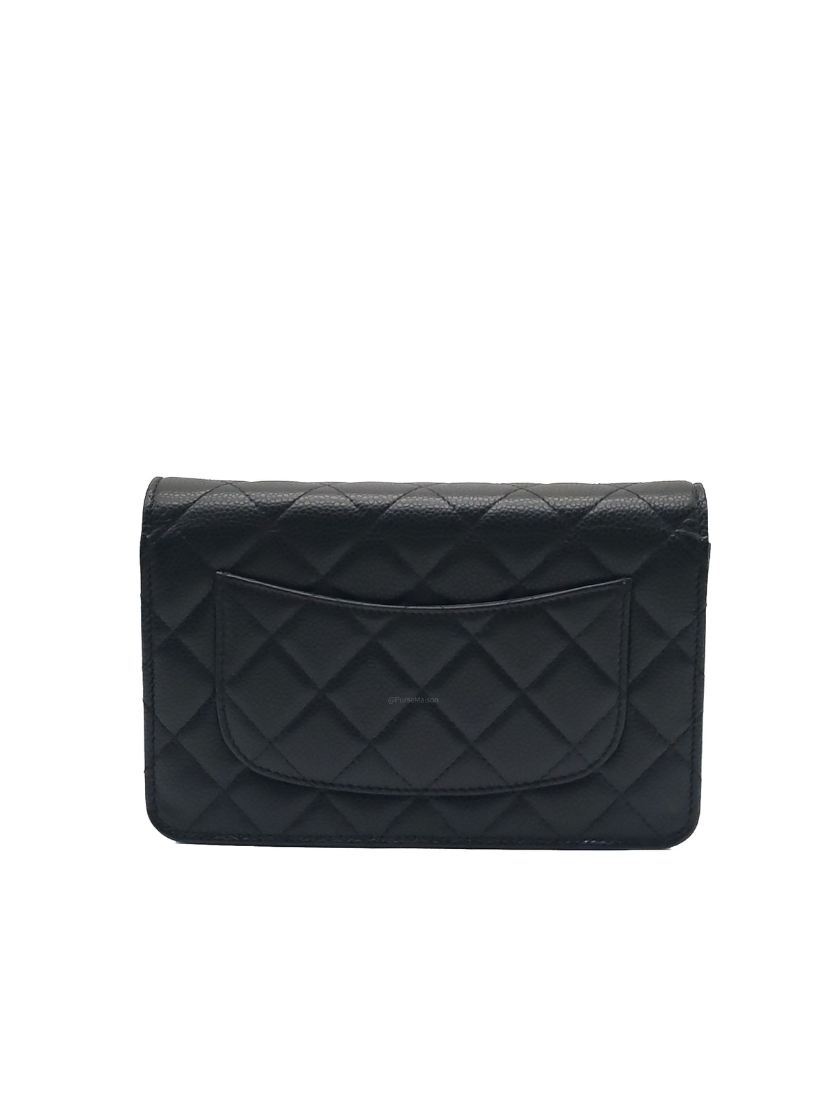 Chanel Classic Wallet on Chain (WOC) in Black Caviar Leather in Gold Hardware Microchip (HK****3L) | Purse Maison Luxury Bags Shop