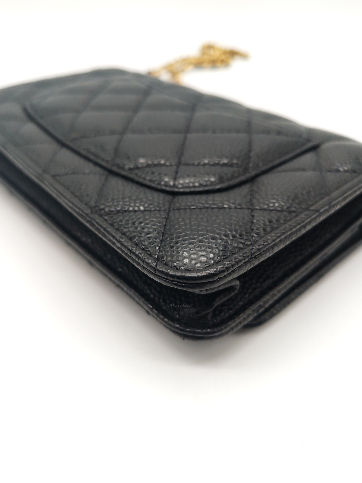 Chanel Classic Wallet on Chain (WOC) in Black Caviar Leather Silver Hardware Series (29****17) | Purse Maison Luxury Bags Shop