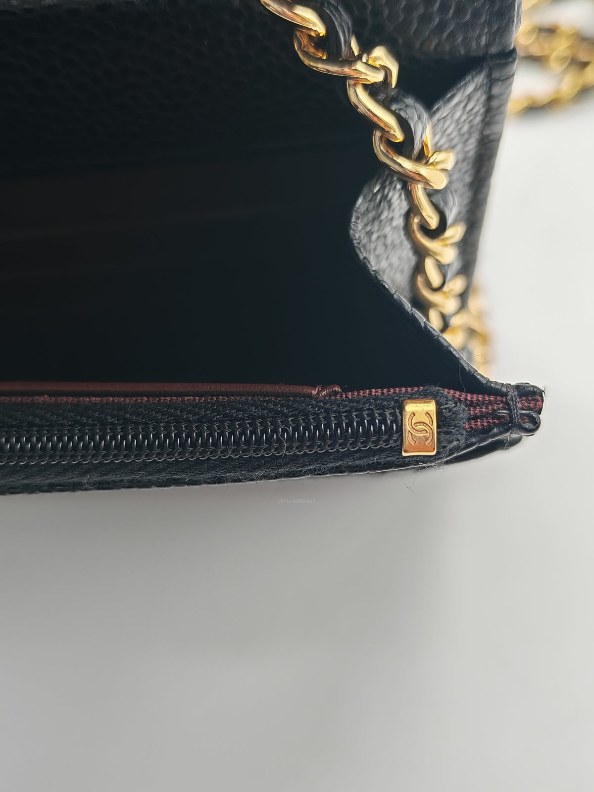 Chanel Classic Wallet on Chain (WOC) in Black Caviar Leather Silver Hardware Series (29****17) | Purse Maison Luxury Bags Shop