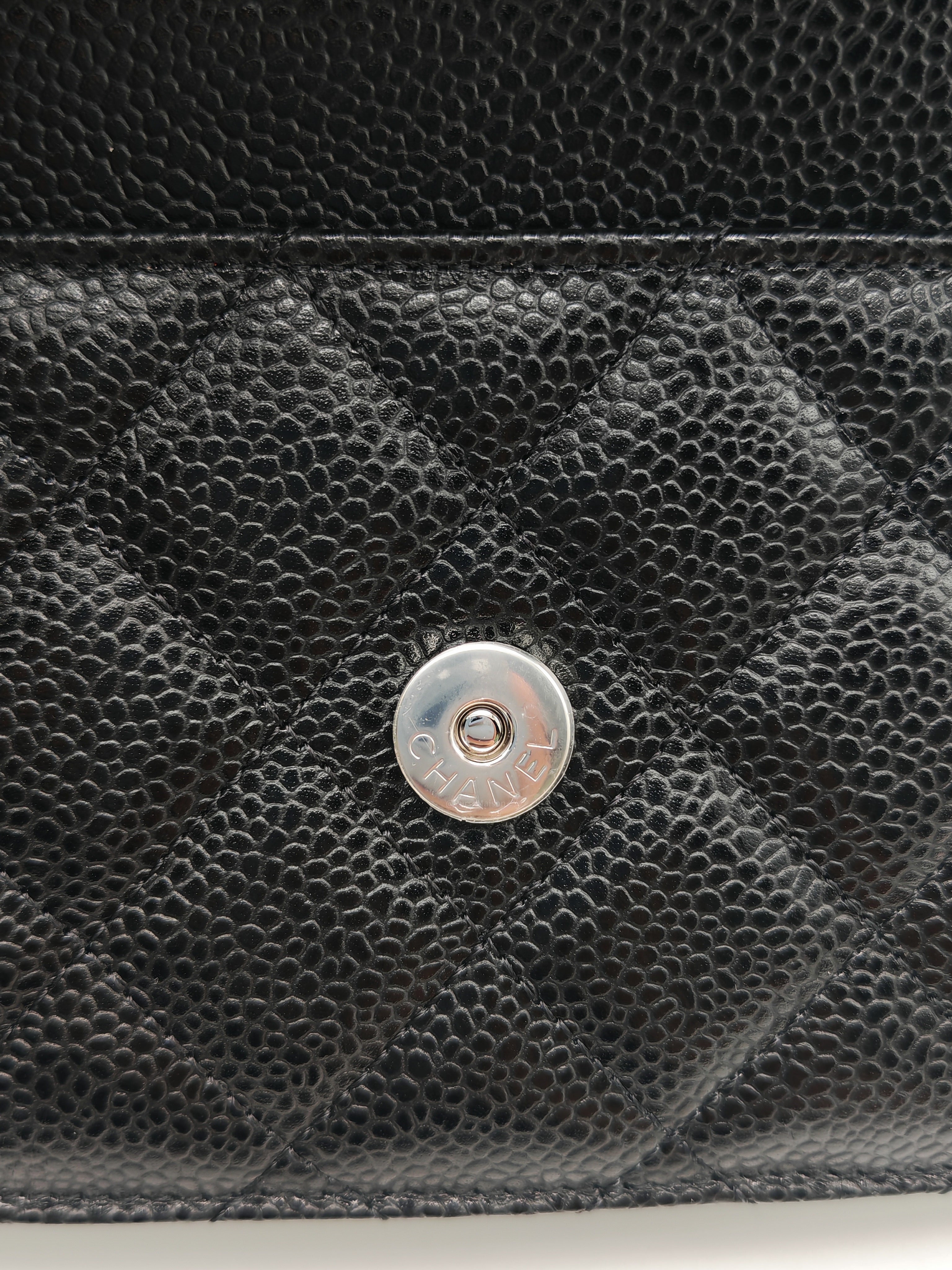 Chanel Classic Wallet on Chain (WOC) in Black Caviar Leather Silver Hardware (Series 30****85) | Purse Maison Luxury Bags Shop