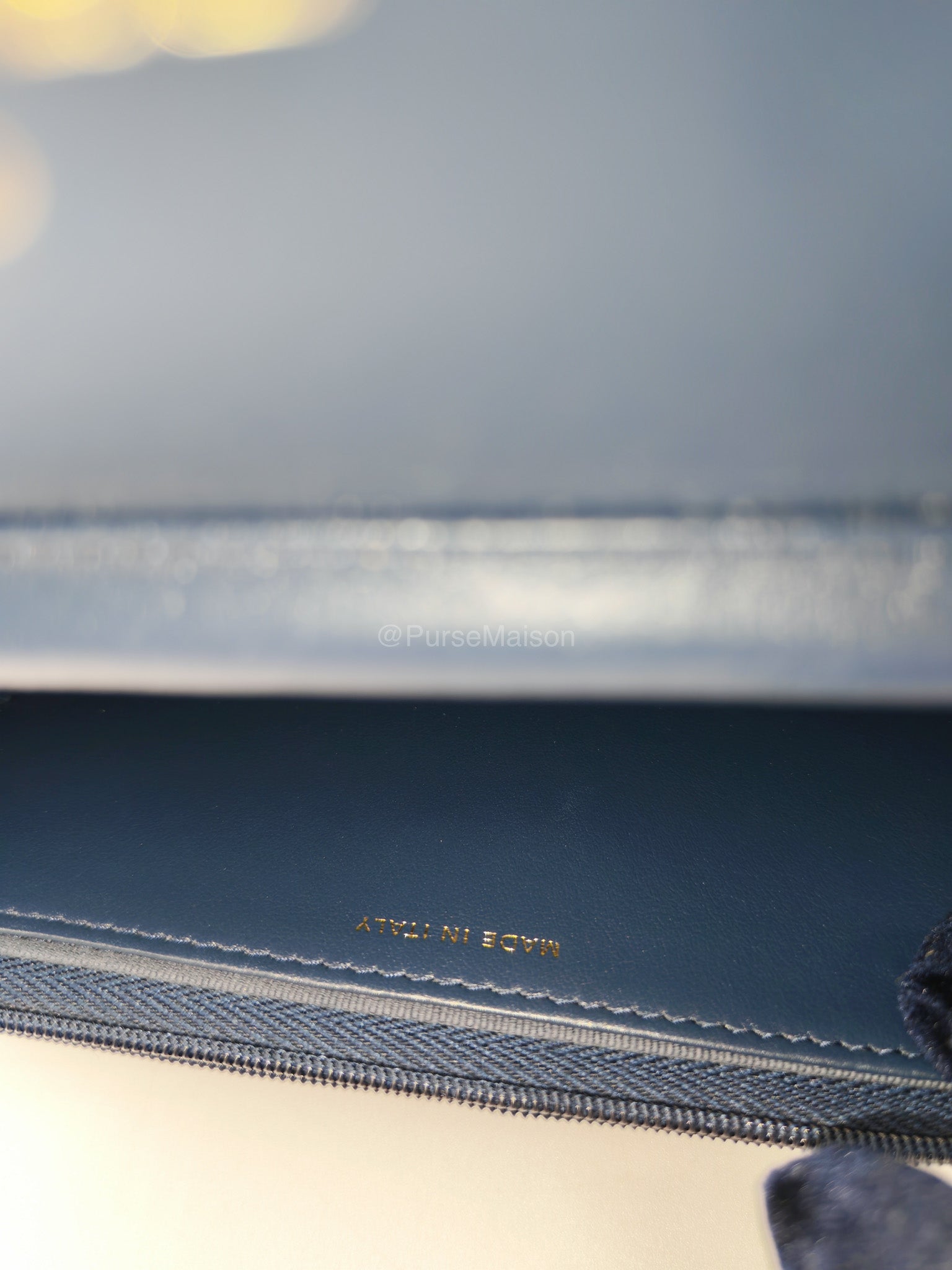 Chanel Classic Wallet on Chain (WOC) in Denim Fabric Canvas Light Gold (Microchip) | Purse Maison Luxury Bags Shop