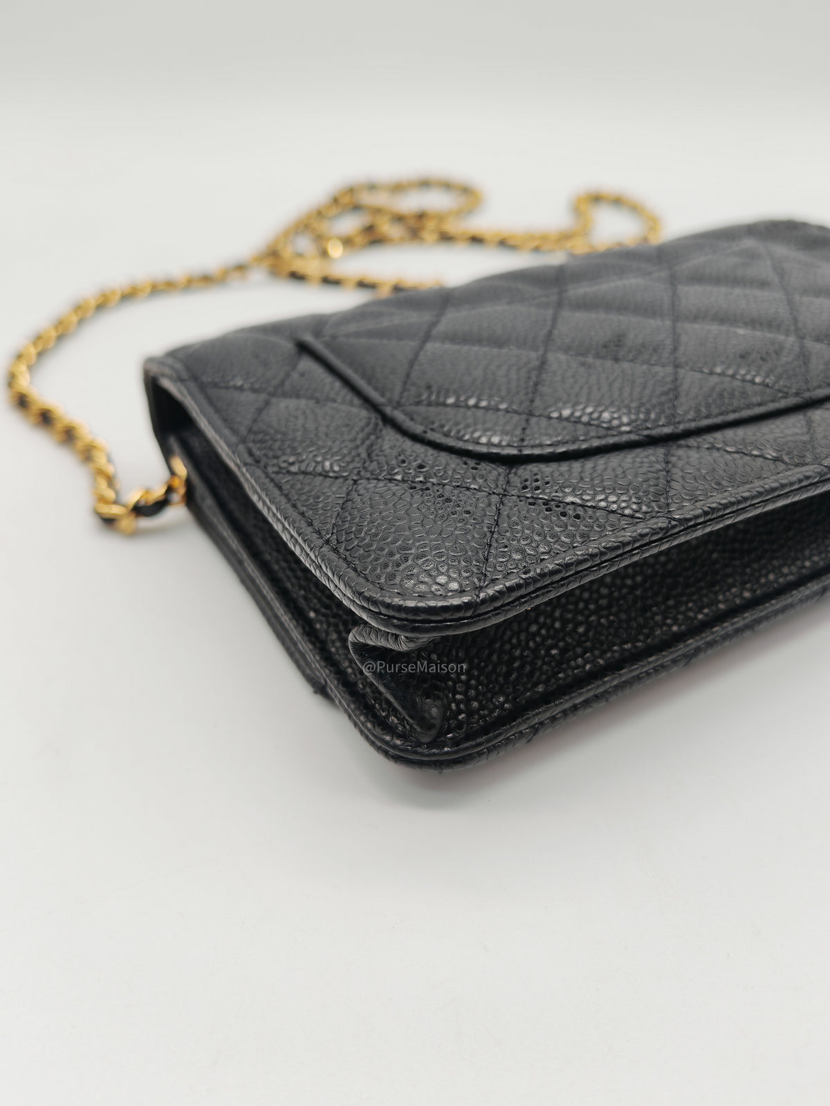 Chanel Classic Wallet on Chan (WOC) in Black Caviar Leather Gold Hardware (Series 29) | Purse Maison Luxury Bags Shop