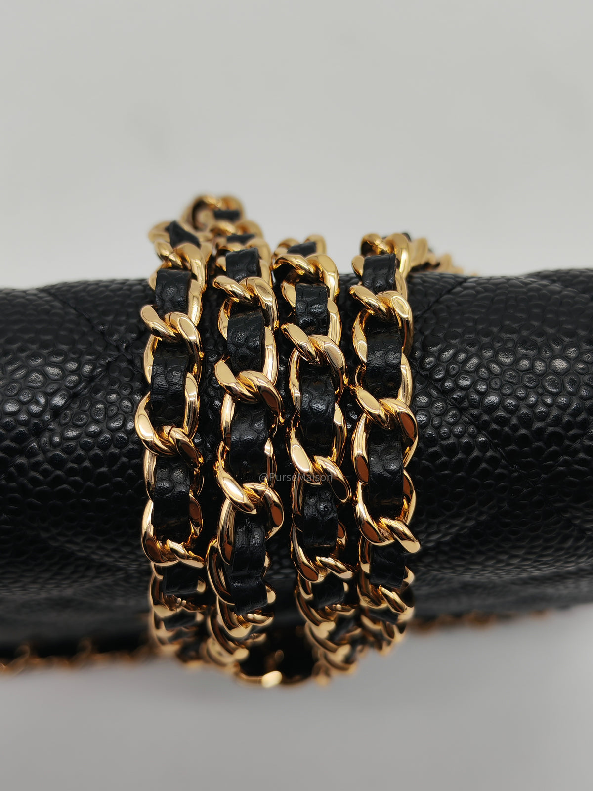 Chanel Classic Wallet on Chan (WOC) in Black Caviar Leather Gold Hardware (Series 29) | Purse Maison Luxury Bags Shop