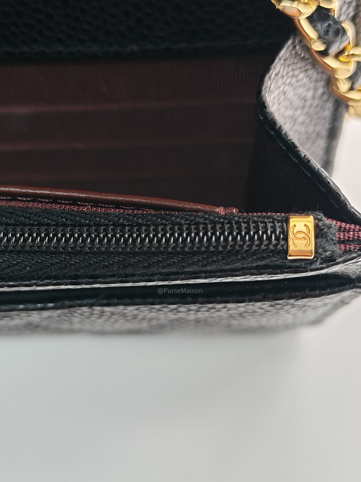 Chanel Classic Wallet on Chan (WOC) in Black Caviar Leather Gold Hardware (Series 29) | Purse Maison Luxury Bags Shop