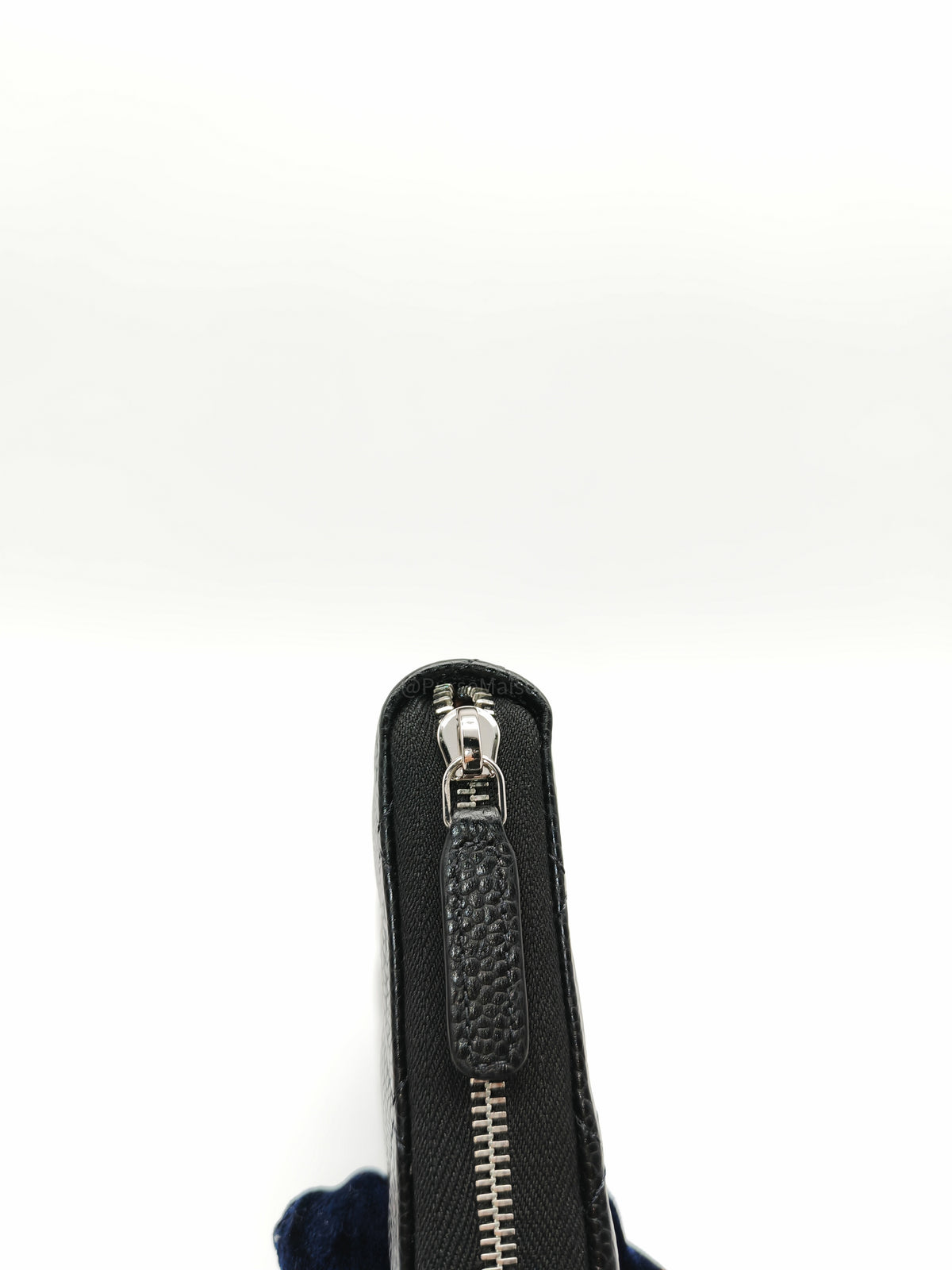 Chanel Classic Zip-Around Wallet in Black Caviar Leather and Silver Hardware Microchio (K1****0K) | Purse Maison Luxury Bags Shop