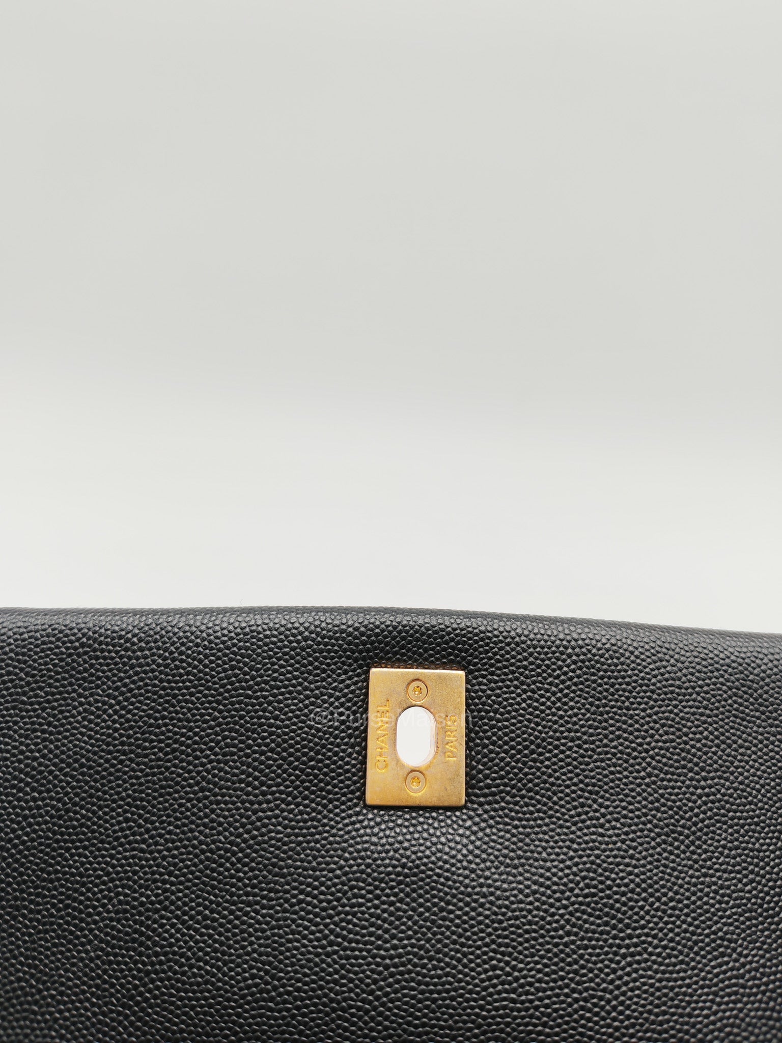 Chanel Coco Handle Small in Black Caviar Leather and Gold Hardware Series 25 | Purse Maison Luxury Bags Shop