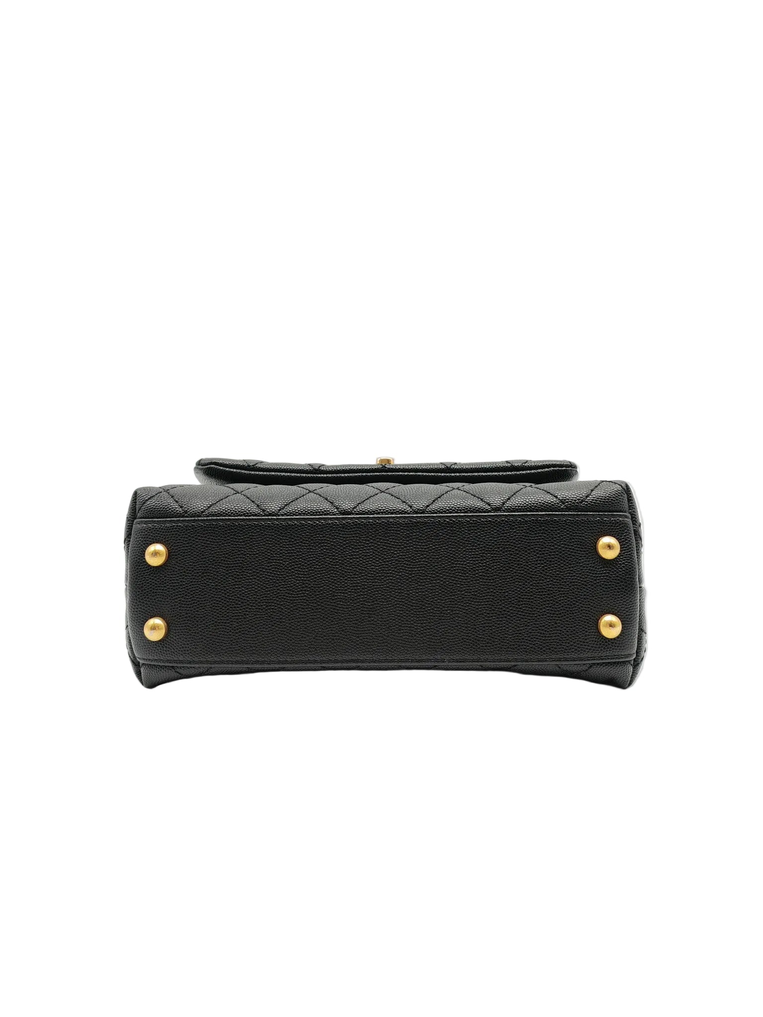 Chanel Coco Handle Small in Black Caviar Leather and Gold Hardware Series 25 | Purse Maison Luxury Bags Shop