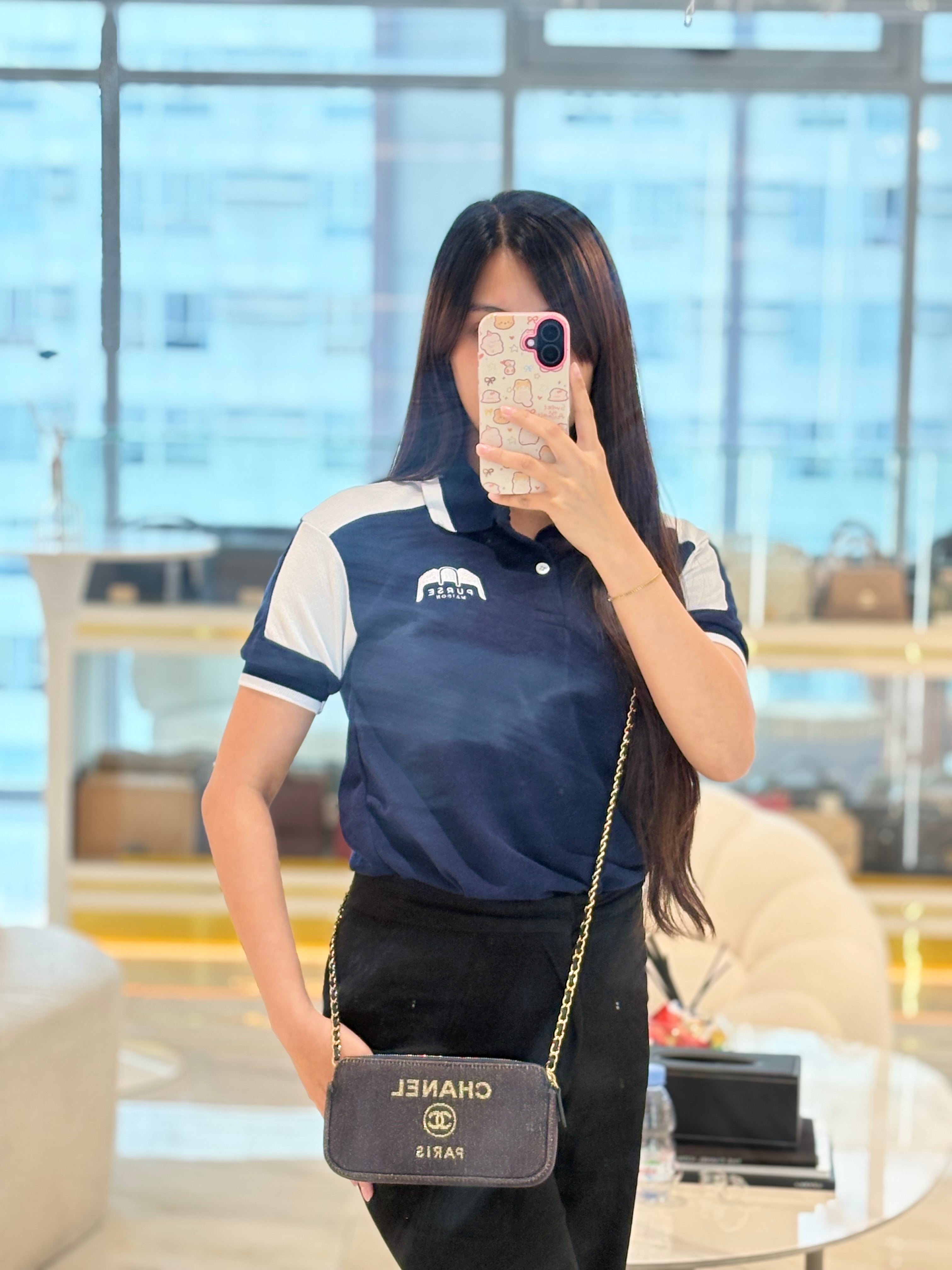 Chanel Deauville Denim Double Zip Clutch Chain Bag Series 28 | Purse Maison Luxury Bags Shop