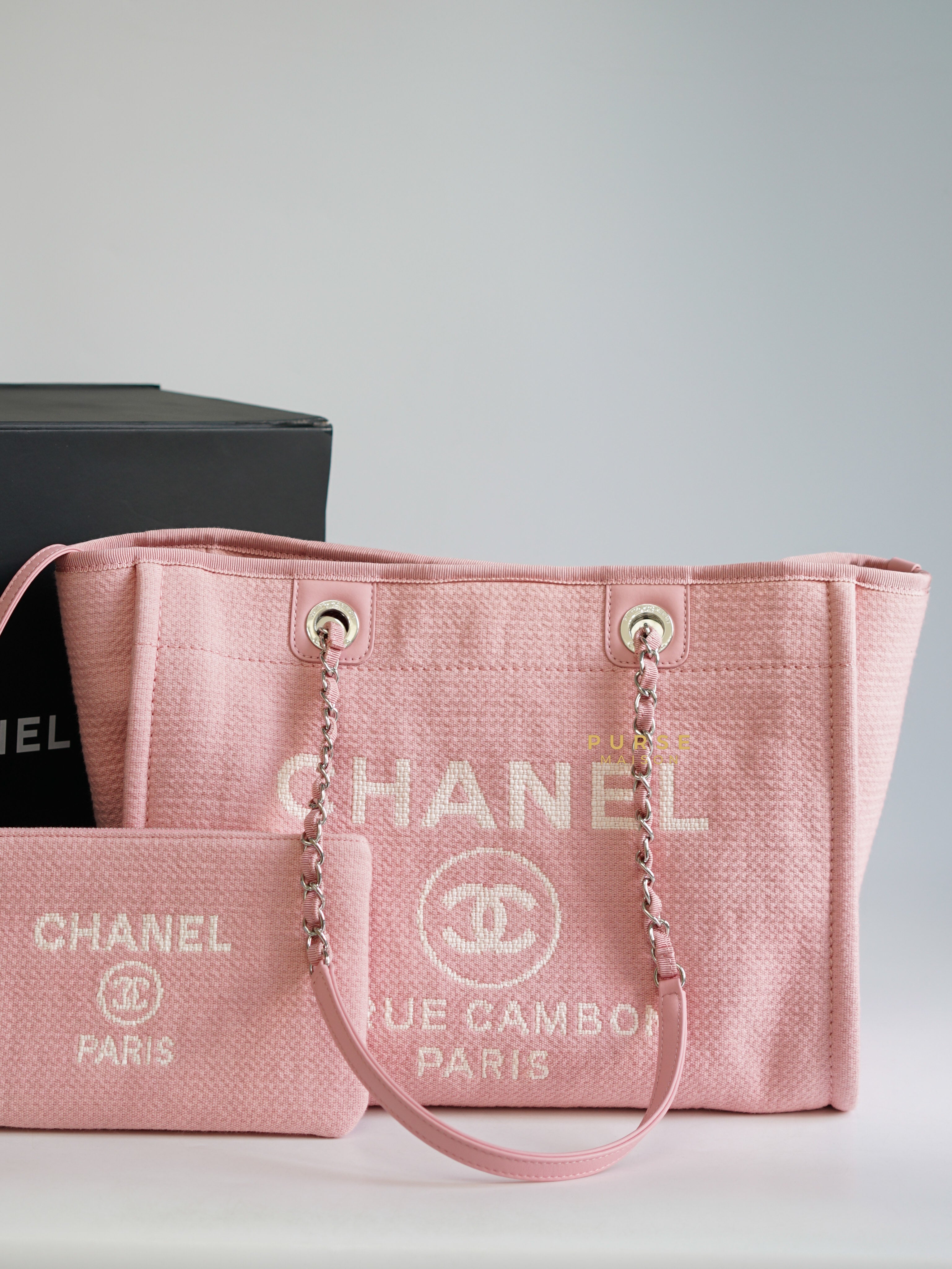 Chanel deauville clearance tote pink