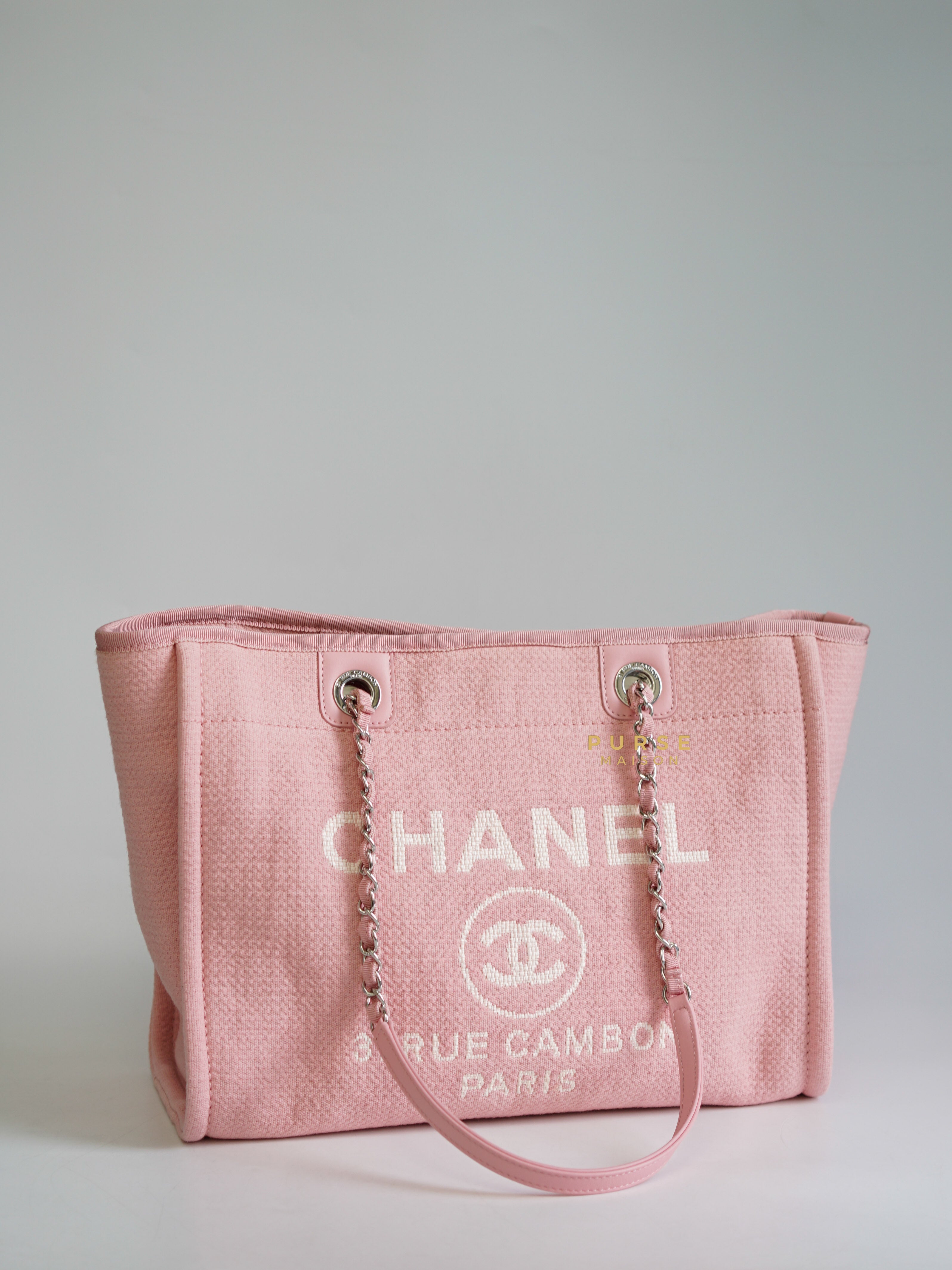 Chanel Deauville Tote Small Pink Bag (Microchip) | Purse Maison Luxury Bags Shop