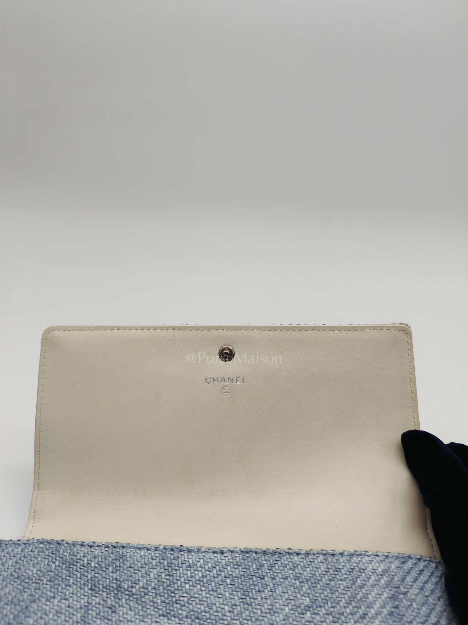 Deuville Long Wallet in Tweed Fabric Canvas Series 18 | Purse Maison Luxury Bags Shop