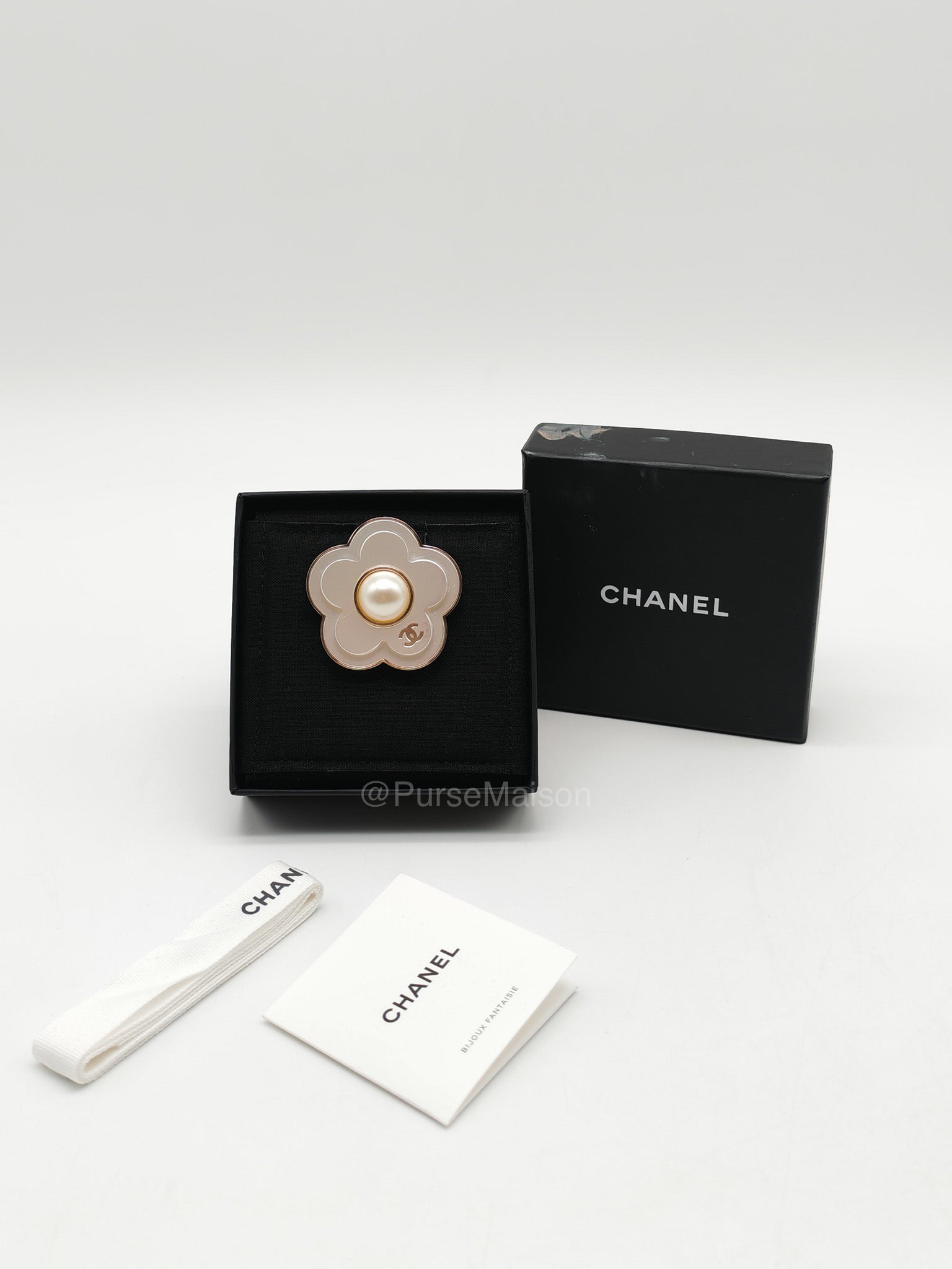 Chanel Fleur de Camelia in Light Gold Hardware Brooch | Purse Maison Luxury Bags Shop