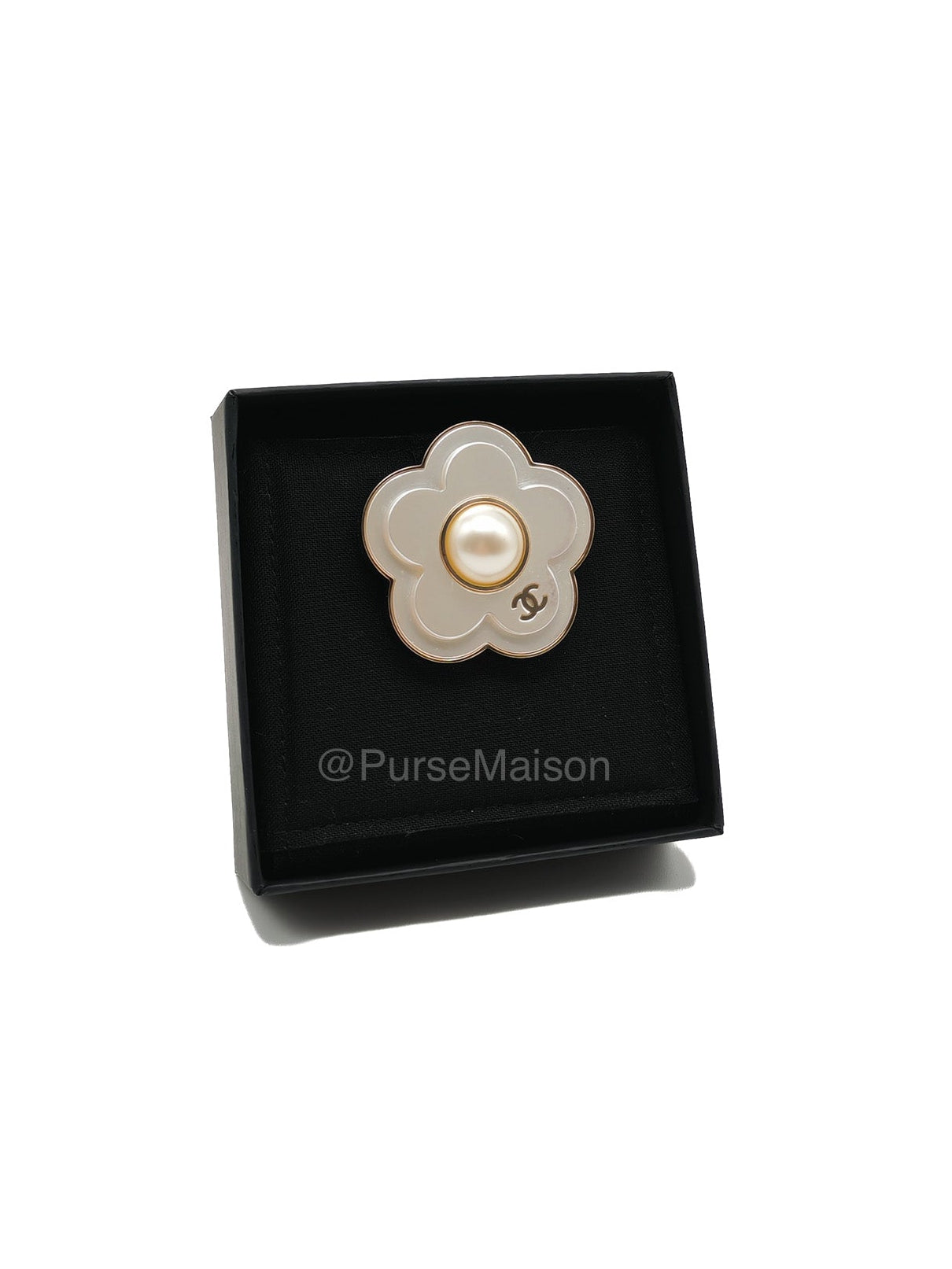 Chanel Fleur de Camelia in Light Gold Hardware Brooch | Purse Maison Luxury Bags Shop