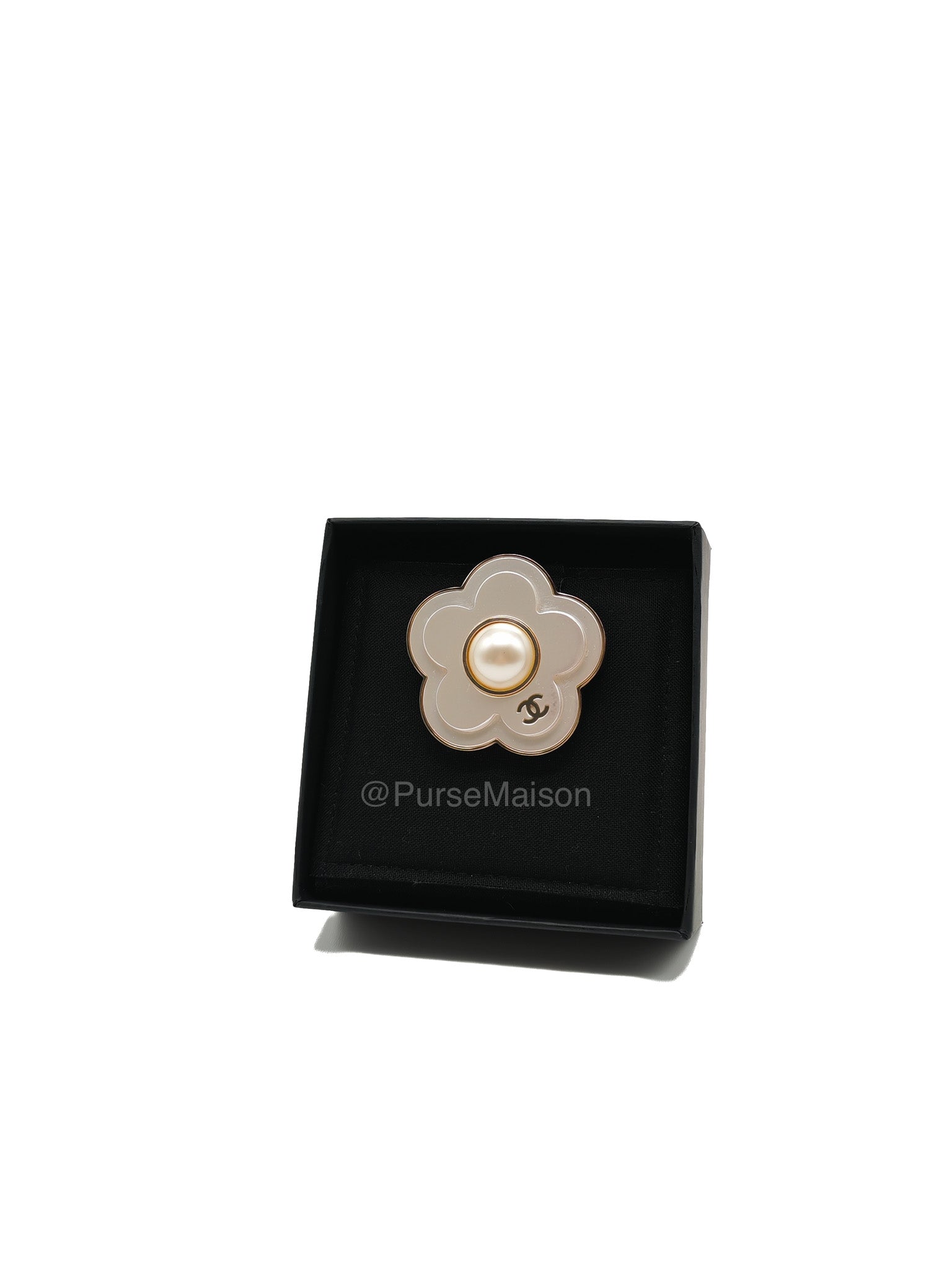 Chanel Fleur de Camelia in Light Gold Hardware Brooch | Purse Maison Luxury Bags Shop
