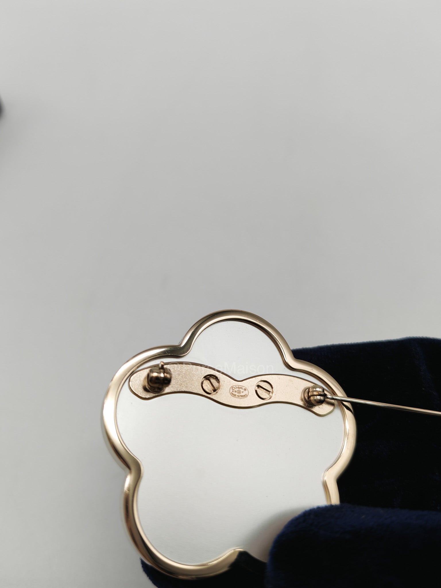 Chanel Fleur de Camelia in Light Gold Hardware Brooch | Purse Maison Luxury Bags Shop