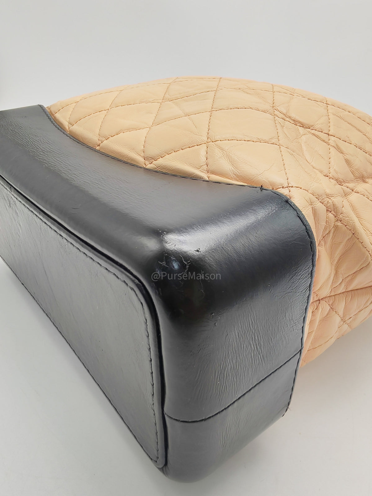 Chanel Gabrielle Backpack Small in Beige Aged Calfskin Leather Mix Hardware (Series 25) | Purse Maison Luxury Bags Shop