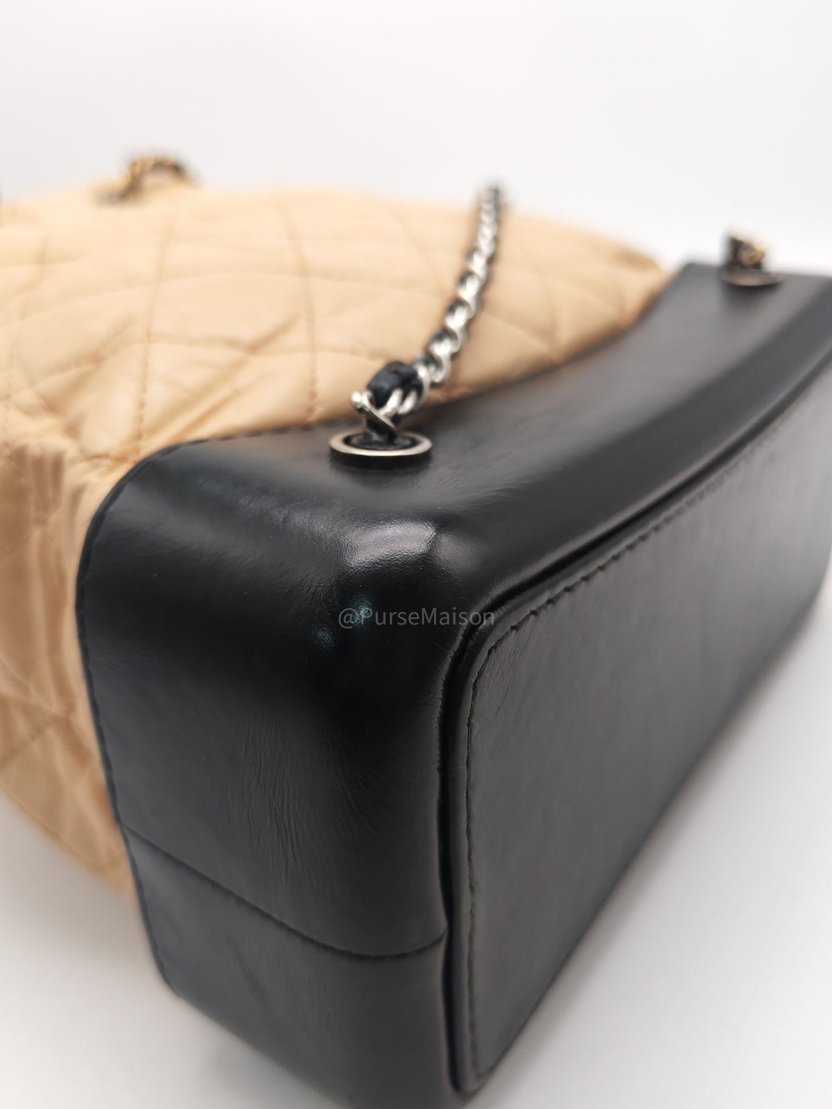 Chanel Gabrielle Backpack Small in Beige Aged Calfskin Leather Mix Hardware (Series 25) | Purse Maison Luxury Bags Shop