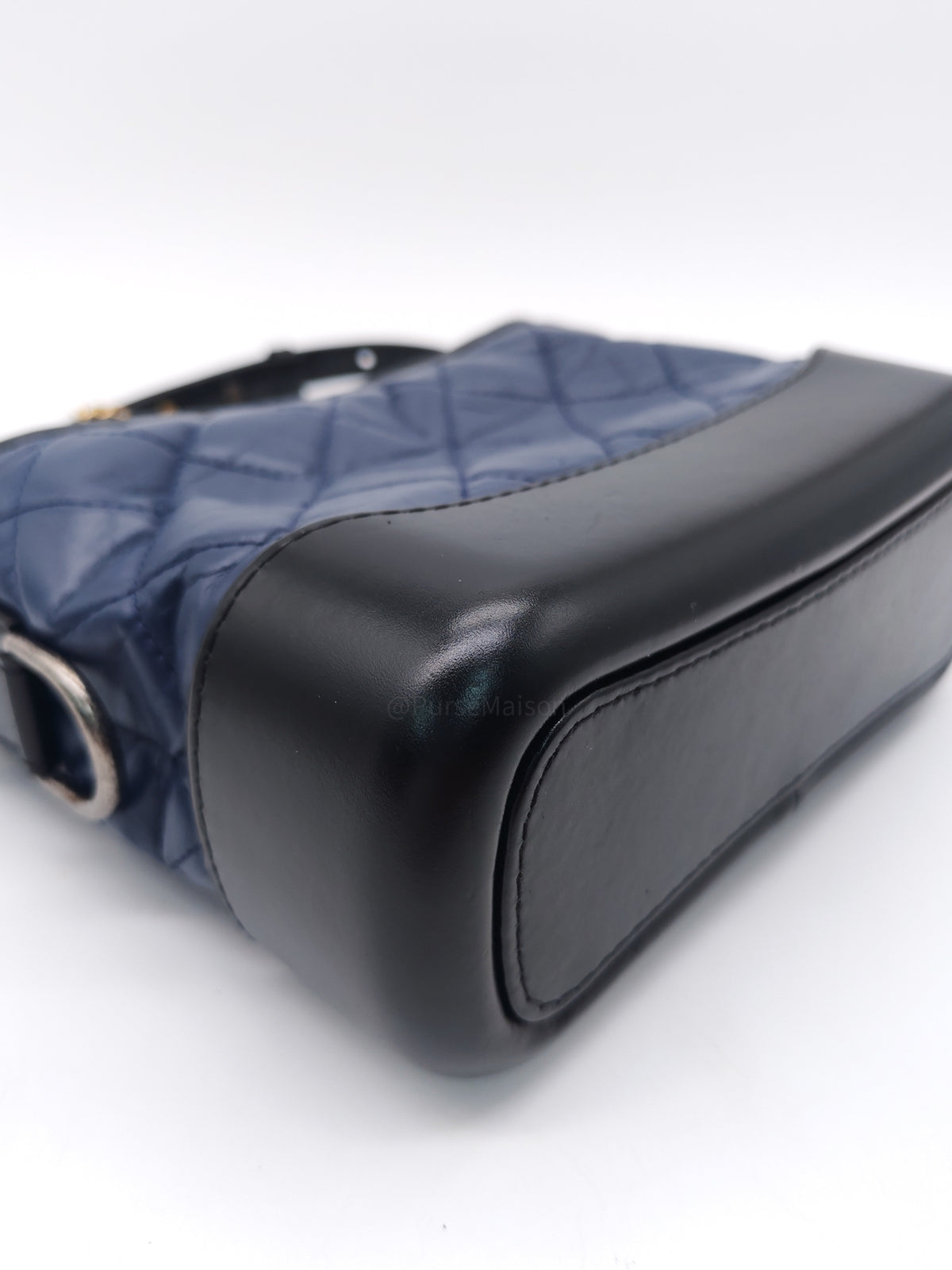 Chanel Gabrielle Hobo Bag Small in Navy Blue Quilted Aged Calfskin Leather and Mix Hardware Series 24 | Purse Maison Luxury Bags Shop