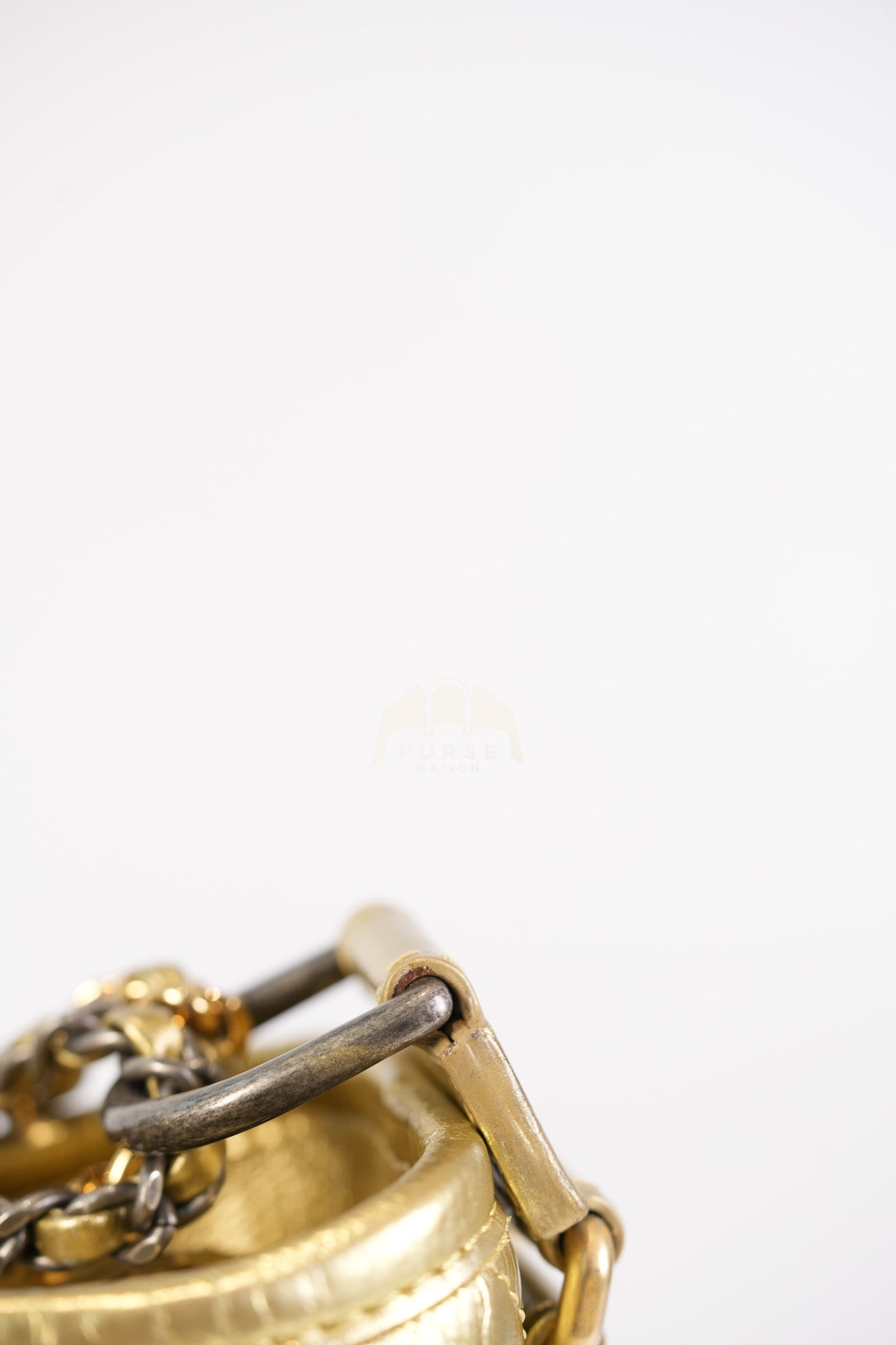 Gabrielle Small Crossbody Bag in Metallic Lambskin Leather & Mixed Hardware Series 24 | Purse Maison Luxury Bags Shop