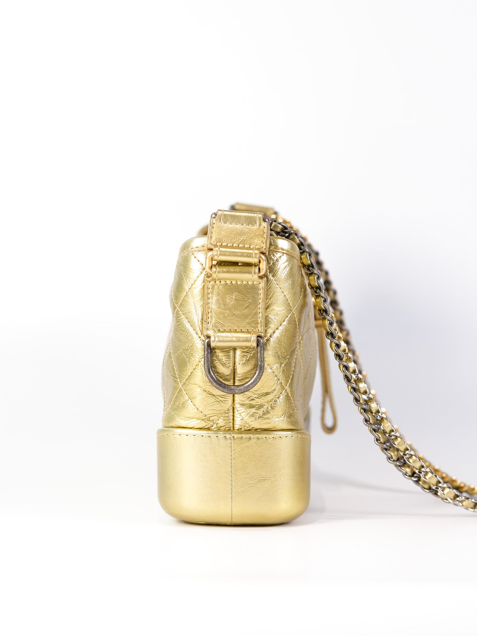 Gabrielle Small Crossbody Bag in Metallic Lambskin Leather & Mixed Hardware Series 24 | Purse Maison Luxury Bags Shop