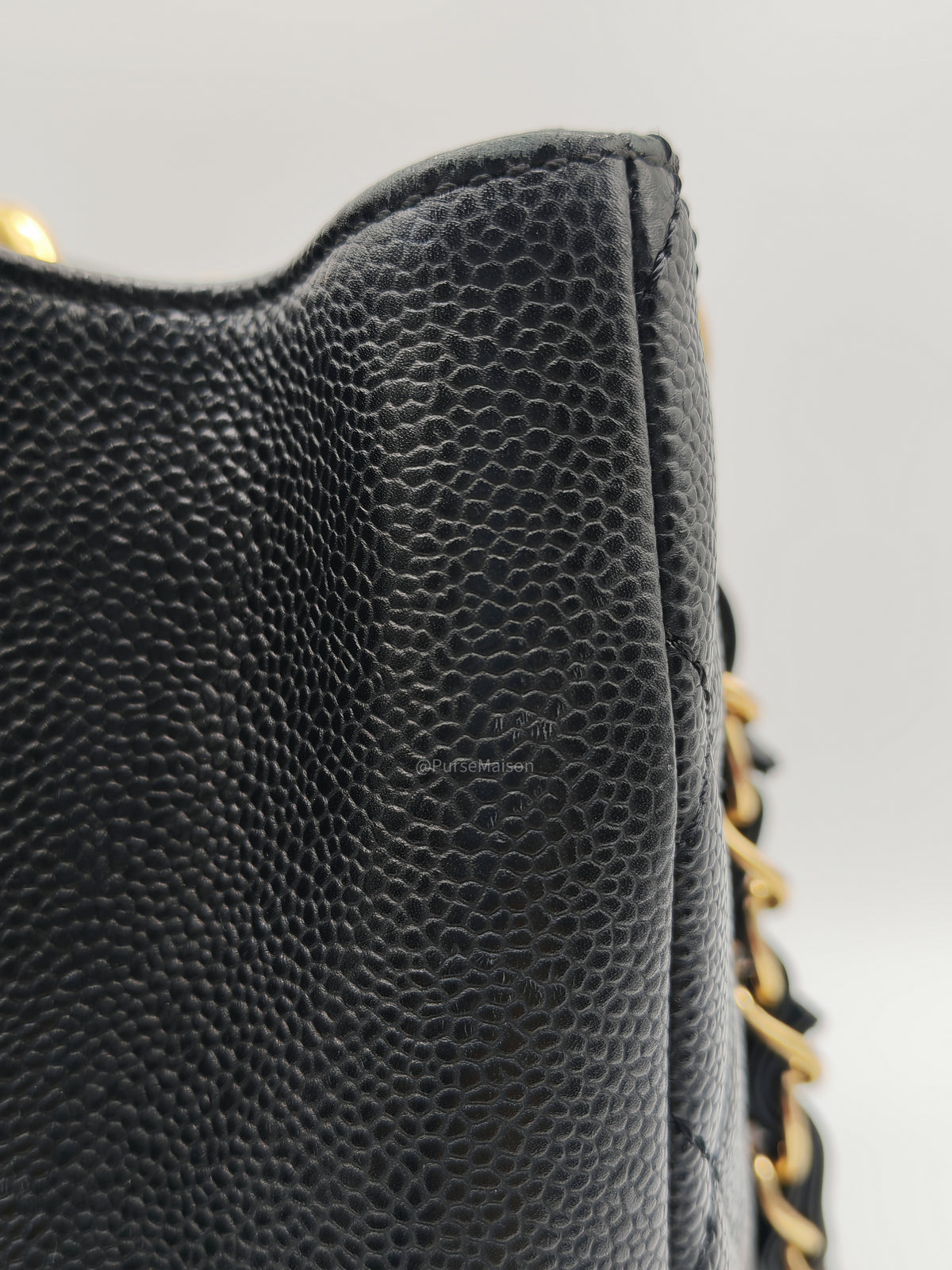 Chanel Grand Shopping Tote Bag (GST) in Black Quilted Caviar Leather and Gold Hardware (Series 19) | Purse Maison Luxury Bags Shop