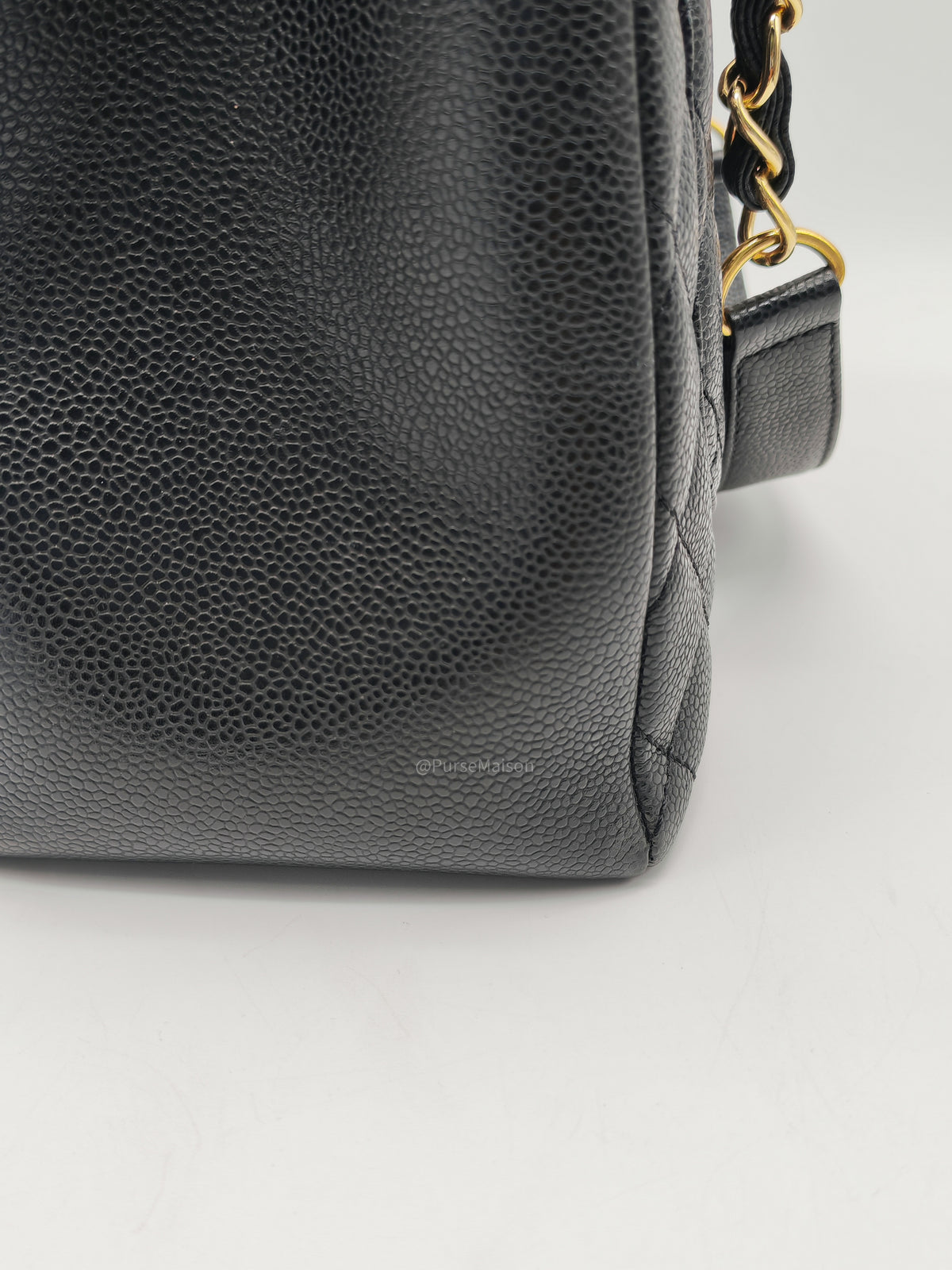 Chanel Grand Shopping Tote Bag (GST) in Black Quilted Caviar Leather and Gold Hardware (Series 19) | Purse Maison Luxury Bags Shop