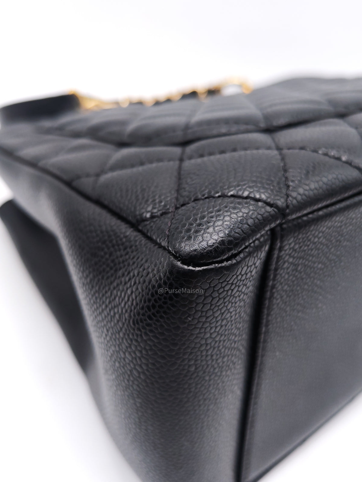 Chanel Grand Shopping Tote Bag (GST) in Black Quilted Caviar Leather and Gold Hardware (Series 19) | Purse Maison Luxury Bags Shop