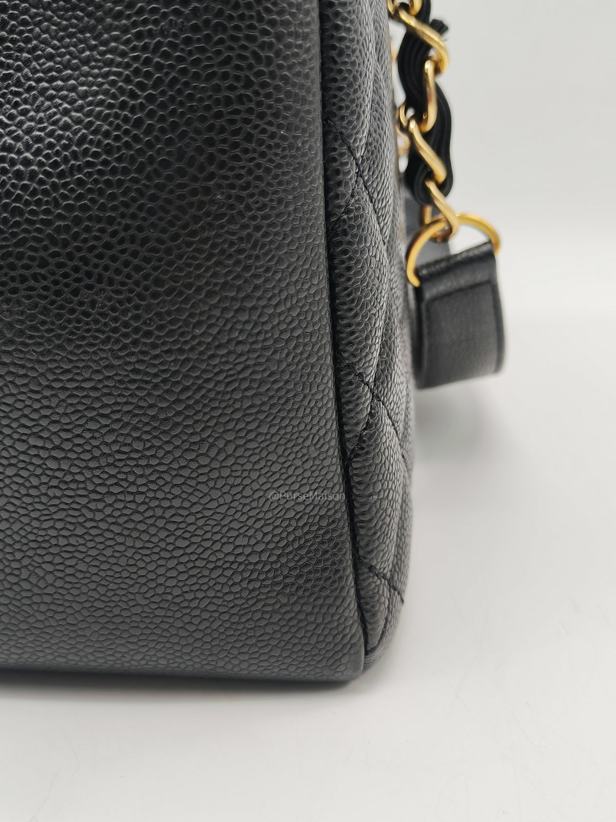 Chanel Grand Shopping Tote Bag (GST) in Black Quilted Caviar Leather and Gold Hardware (Series 19) | Purse Maison Luxury Bags Shop