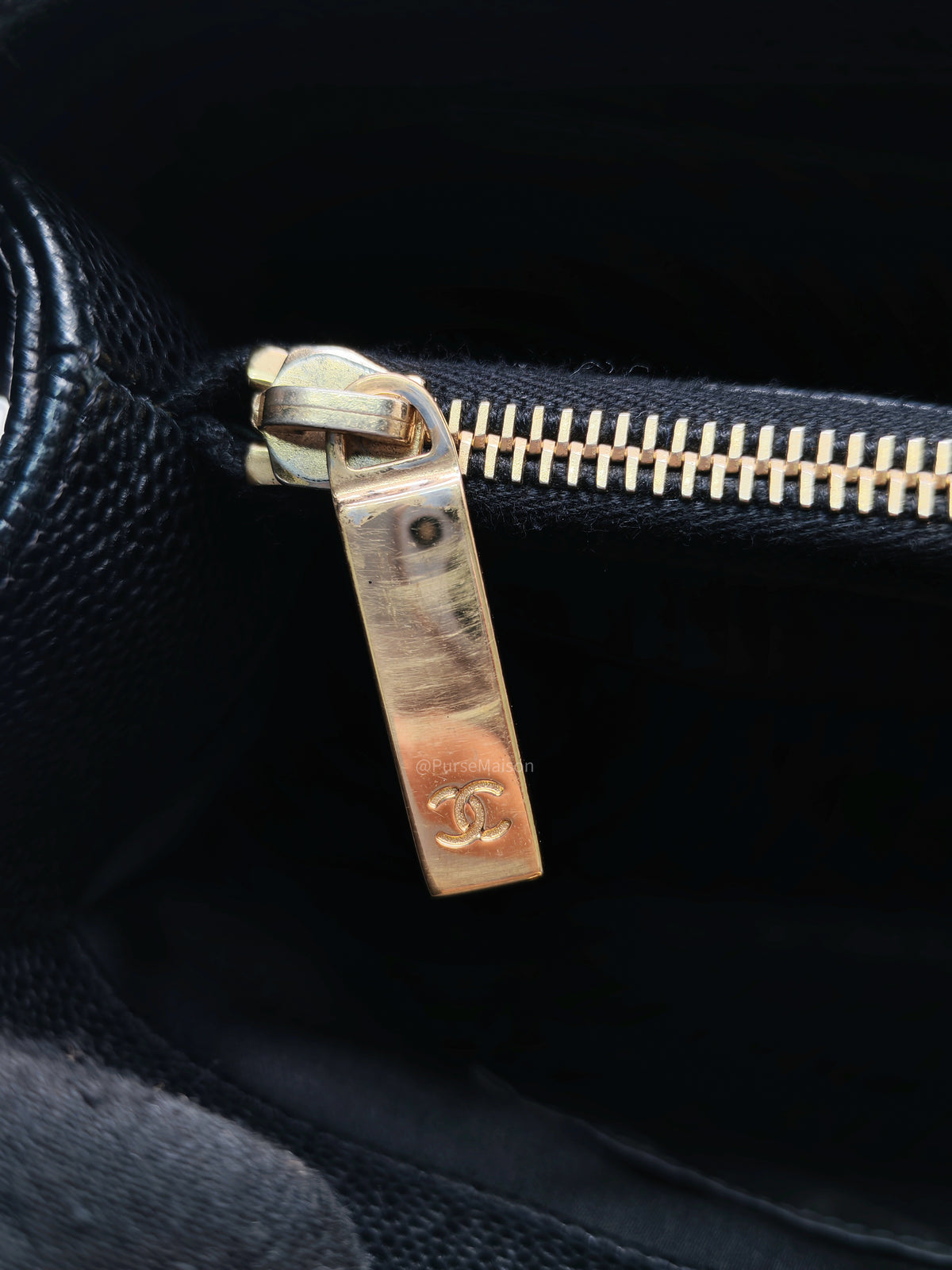 Chanel Grand Shopping Tote Bag (GST) in Black Quilted Caviar Leather Gold Hardware (Series 15***52) | Purse Maison Luxury Bags Shop