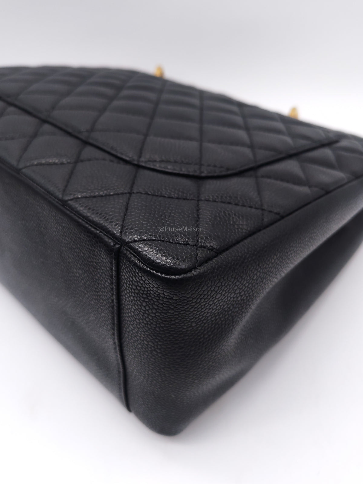 Chanel Grand Shopping Tote Bag (GST) in Black Quilted Caviar Leather Gold Hardware (Series 19) | Purse Maison Luxury Bags Shop