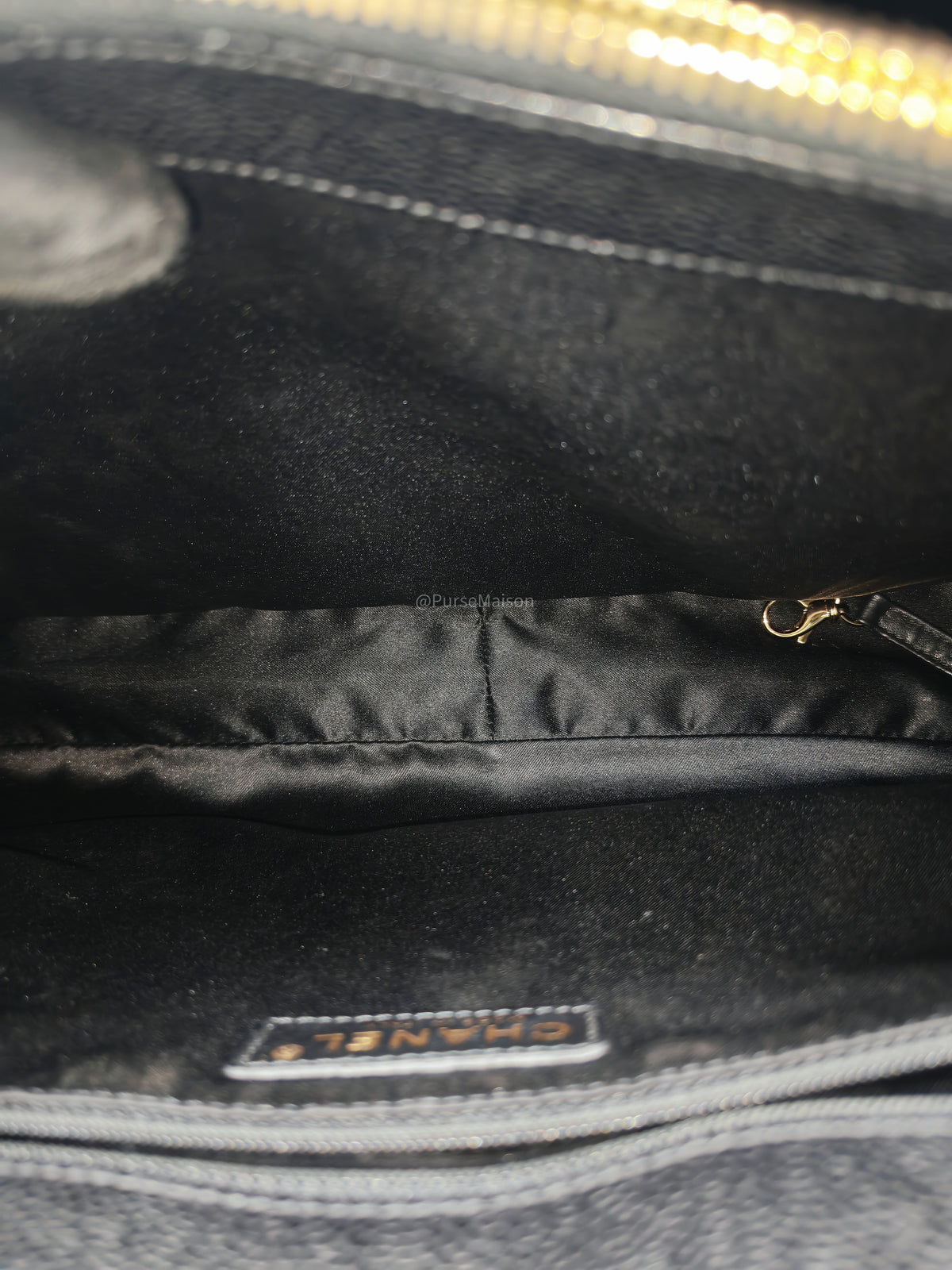 Chanel Grand Shopping Tote Bag (GST) in Black Quilted Caviar Leather Gold Hardware (Series 19) | Purse Maison Luxury Bags Shop